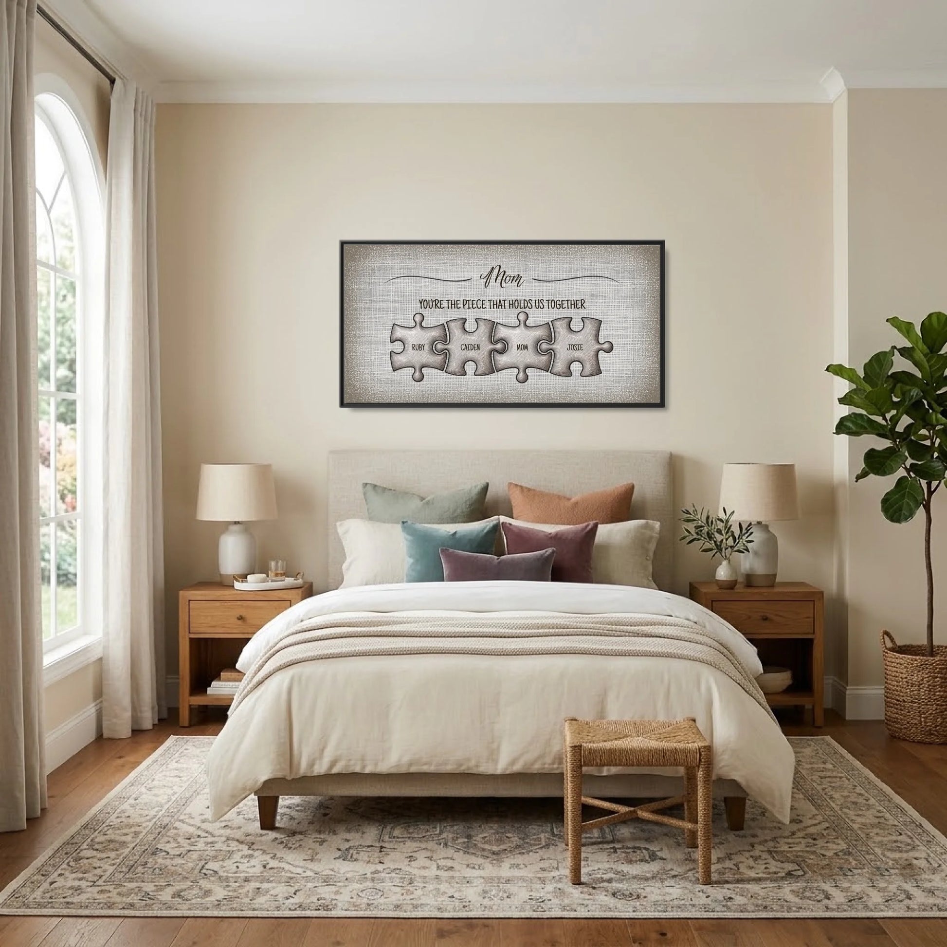 Bedroom - Nice Colors Black Framed Wide Format 2.1 Mockup