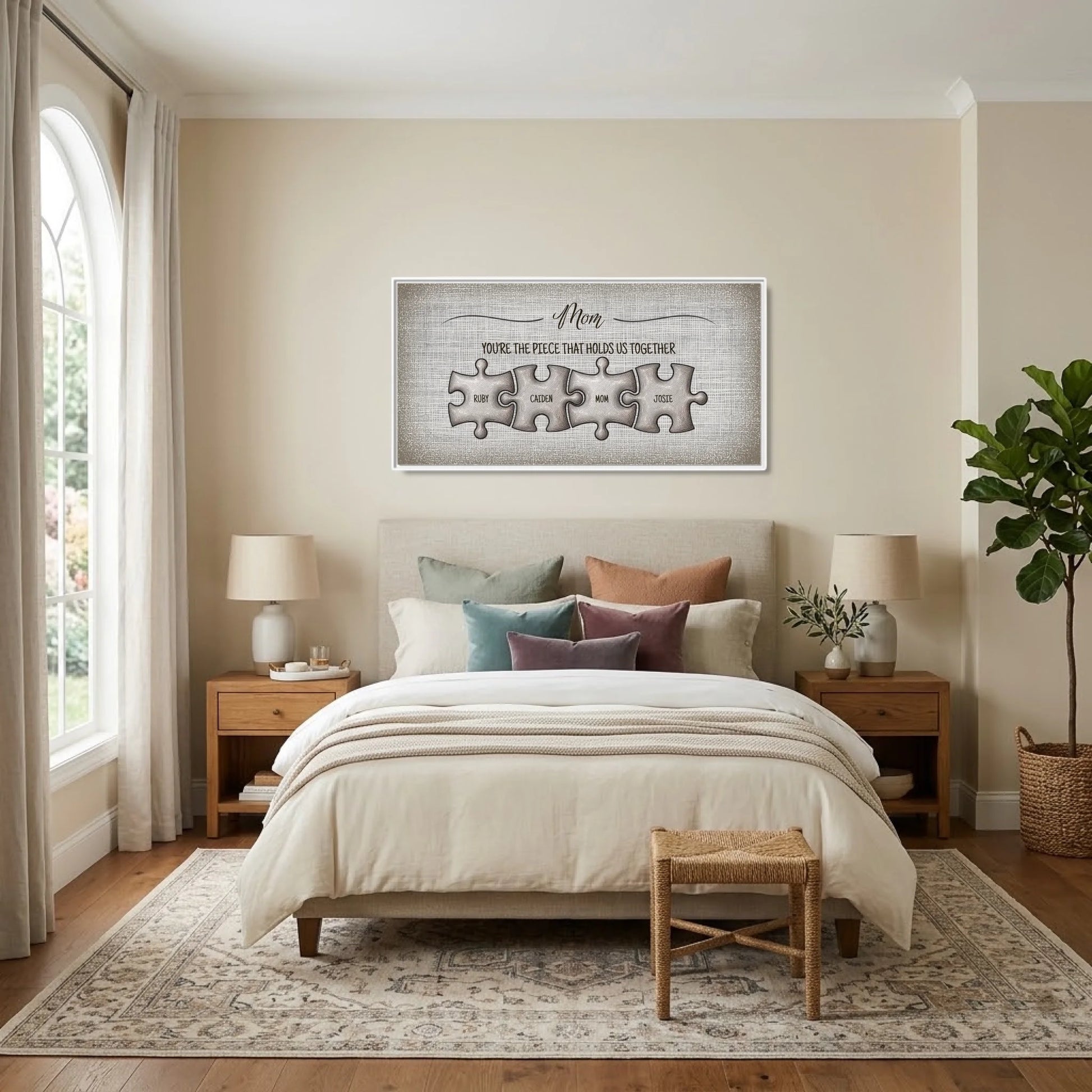 Bedroom - Nice Colors White Framed Wide Format 2.1 Mockup