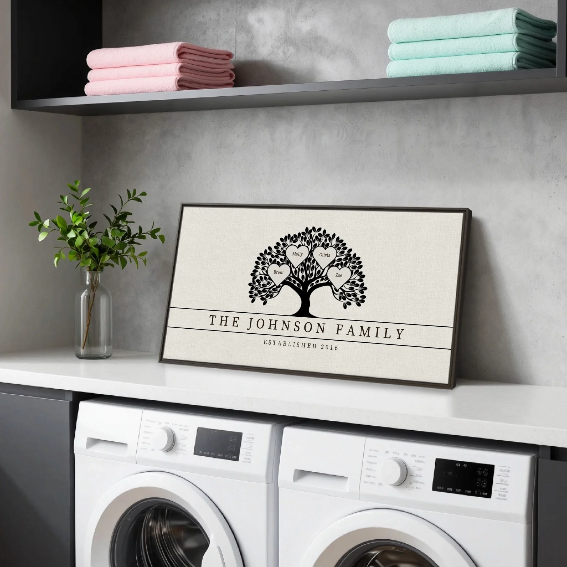 Laundry Espresso Framed Wide Format 2.1