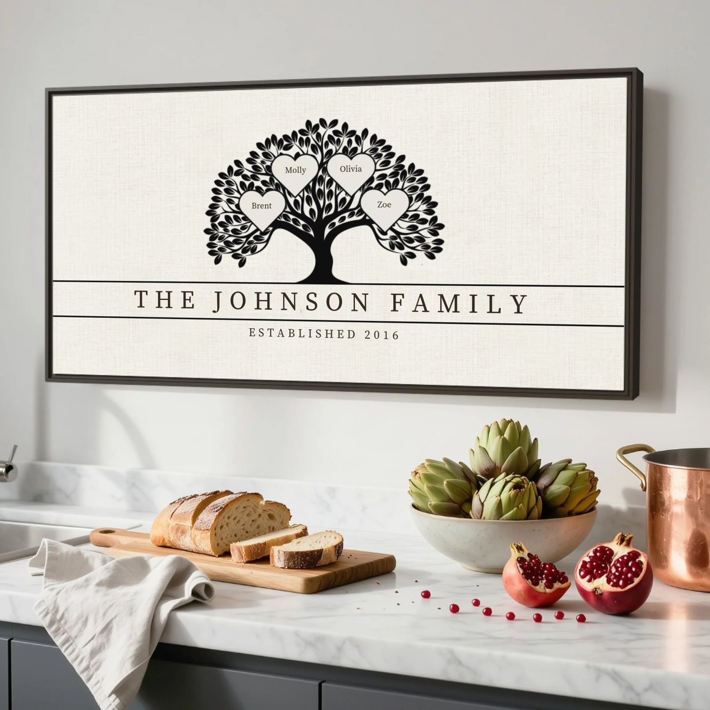 Kitchen Espresso Framed Wide Format 2.1 Canvas Mockup