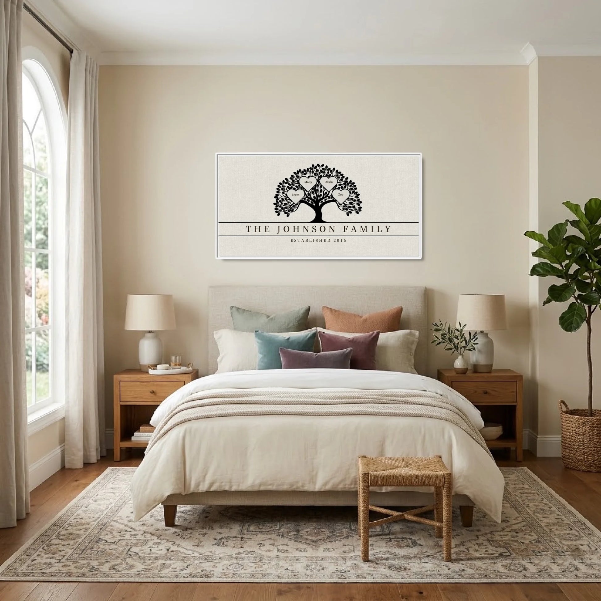 Bedroom - Nice Colors White Framed Wide Format 2.1 Mockup
