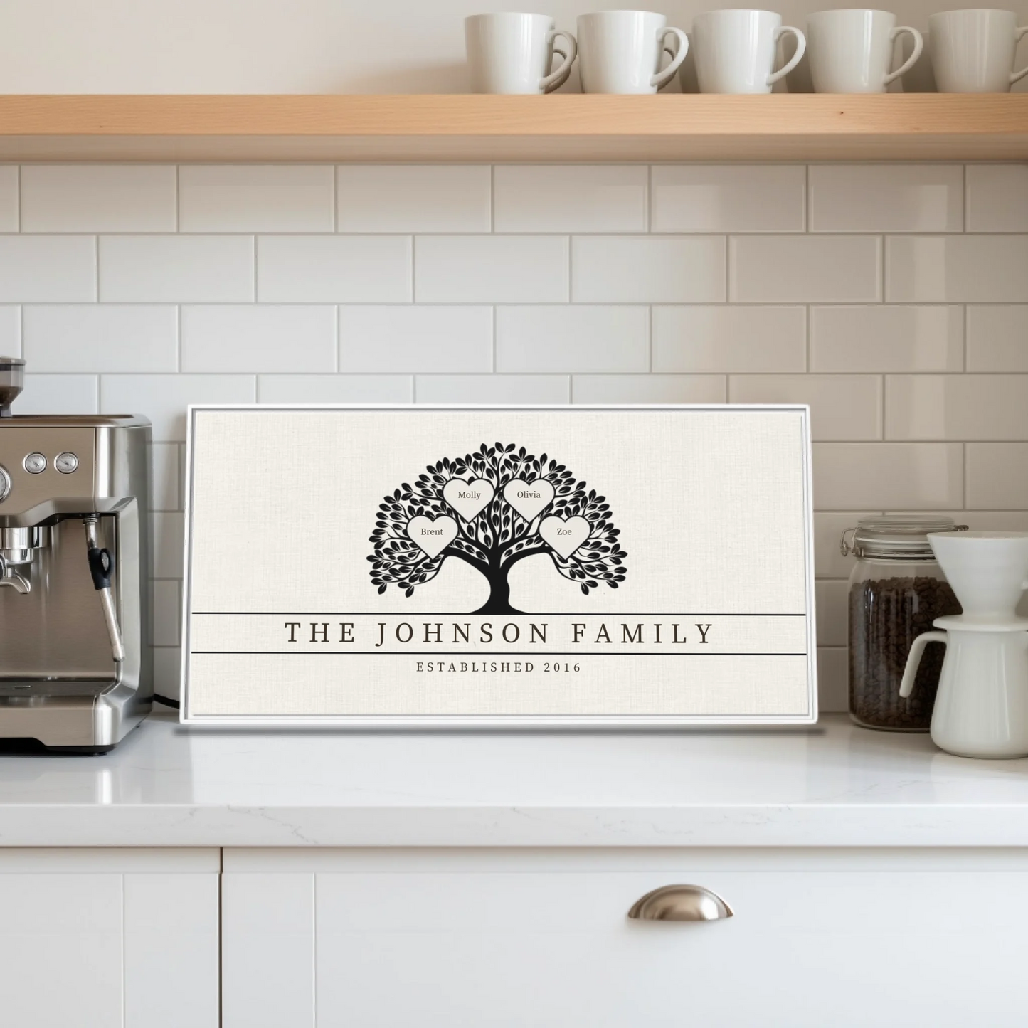Coffee Bar:Kitchen White framed Wide Format 2.1