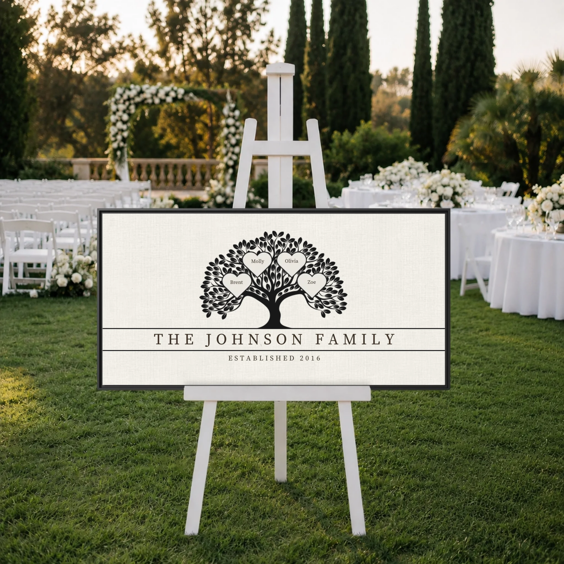 Outdoor Wedding Black Frame Wide Format 2.1 mockup