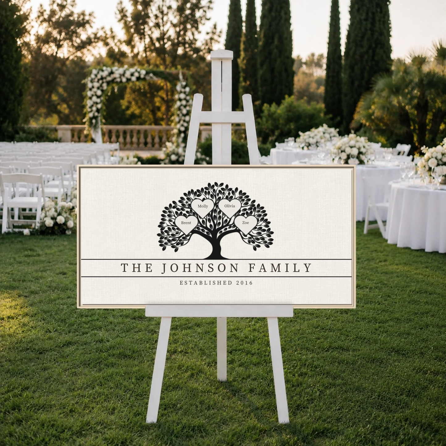 Outdoor Wedding Natural Frame Wide Format 2.1 mockup