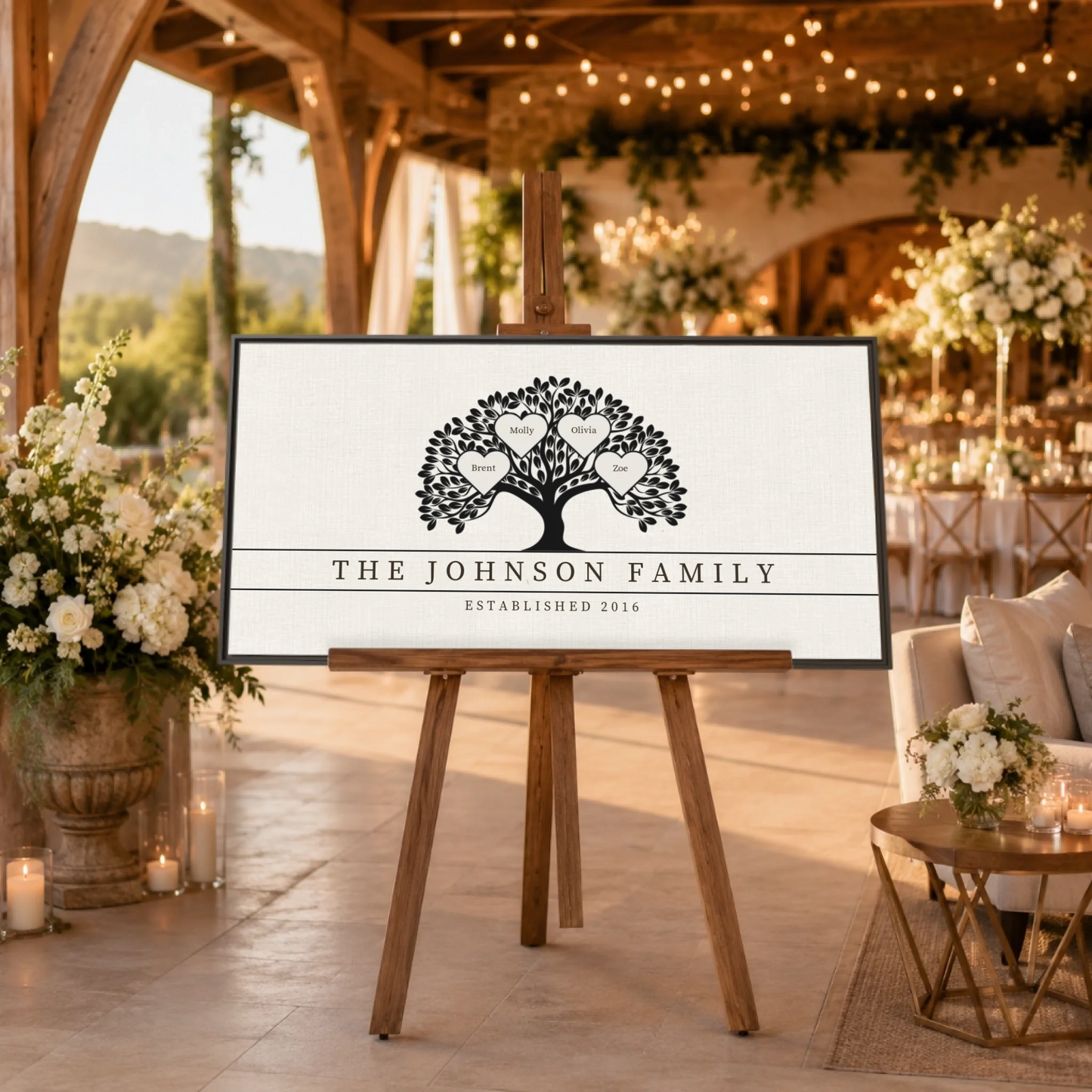 Indoor Wedding Espresso Frame Wide Format 2.1 Mockup