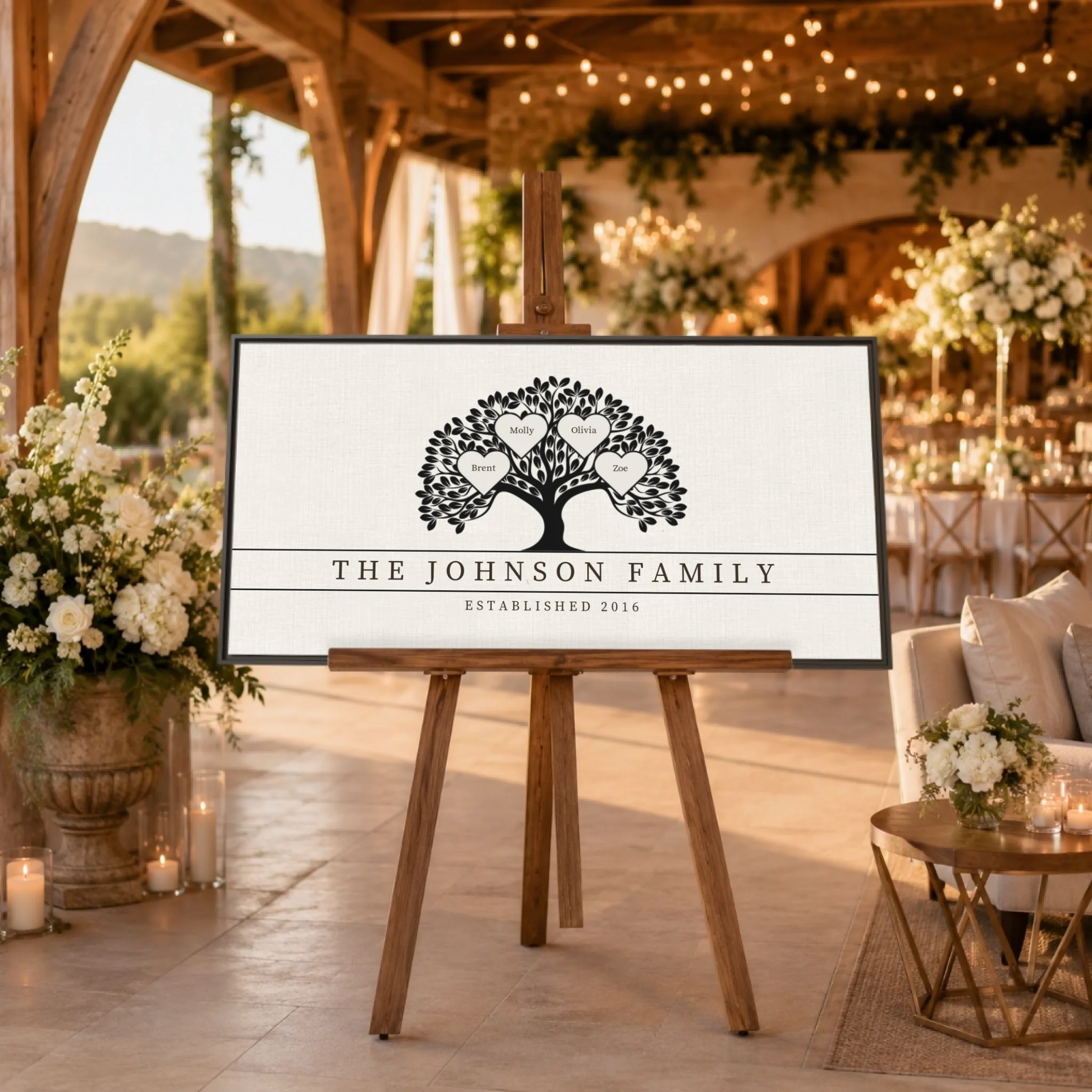 Indoor Wedding Espresso Frame Wide Format 2.1 Mockup