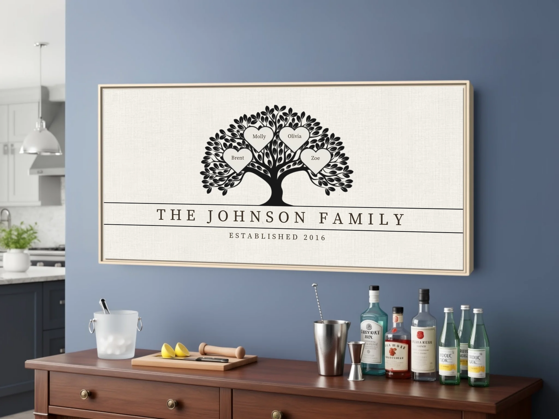 Bar Natural Frame wide format 2.1 mockup