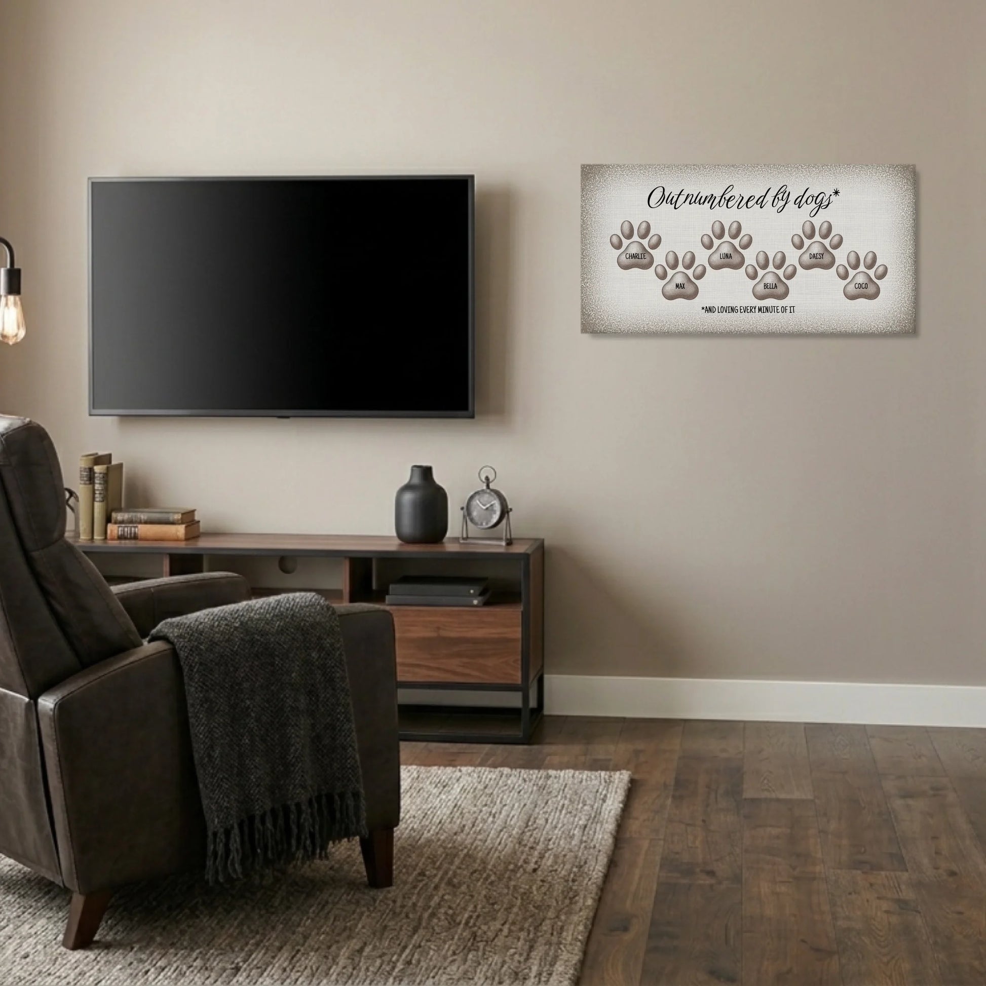 Man Cave Unframed Wide Format 2.1 Canvas Mockup