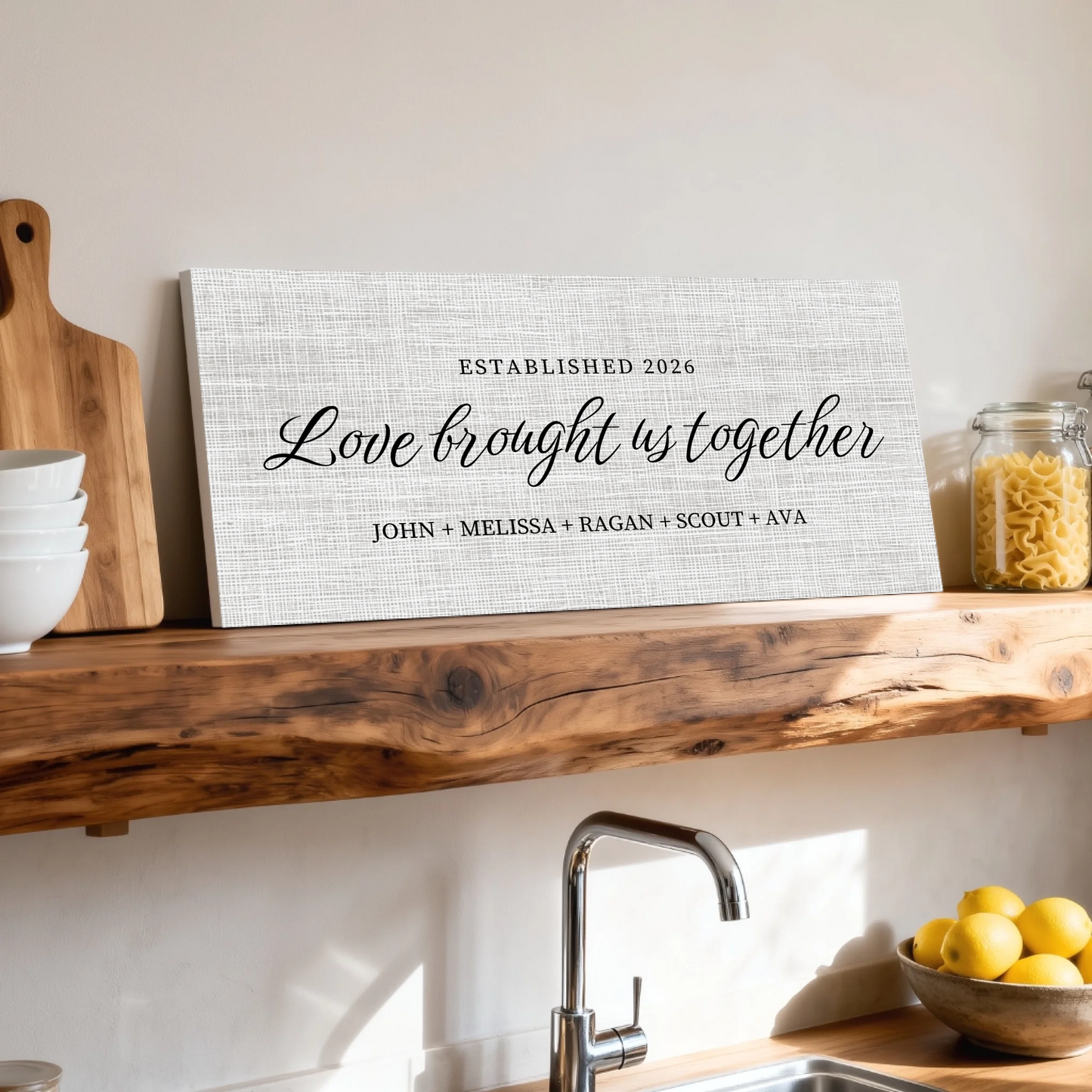 Shelf over kitchen sink unframed wide format 2.1