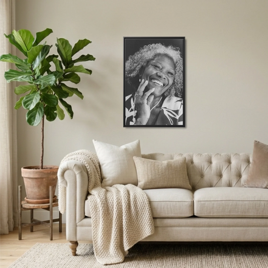 Black Framed 24x36 Vertical Canvas (2.3) Mockup For TIB