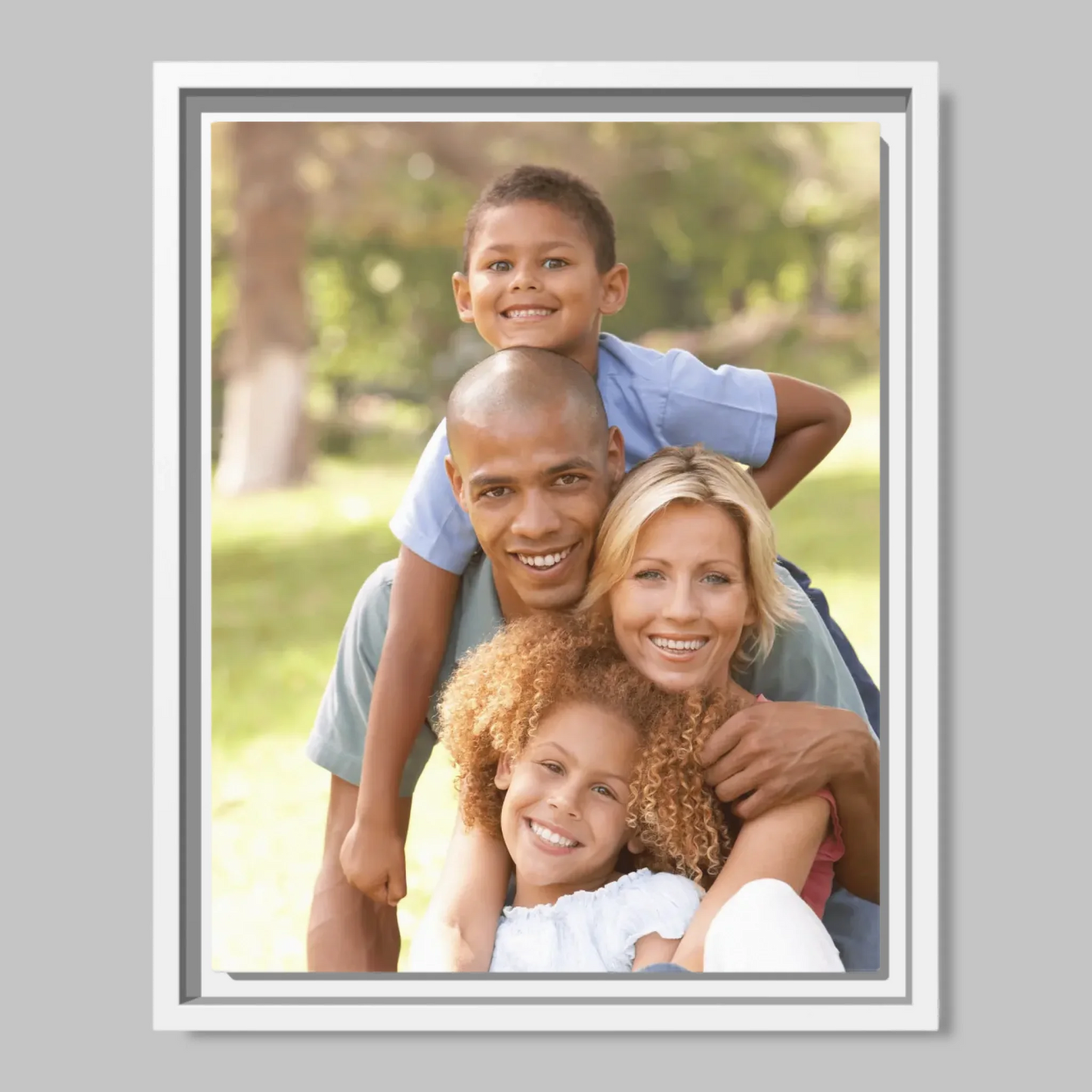 White Framed Closeup 11x14 (11.14) Vertical Canvas Mockup