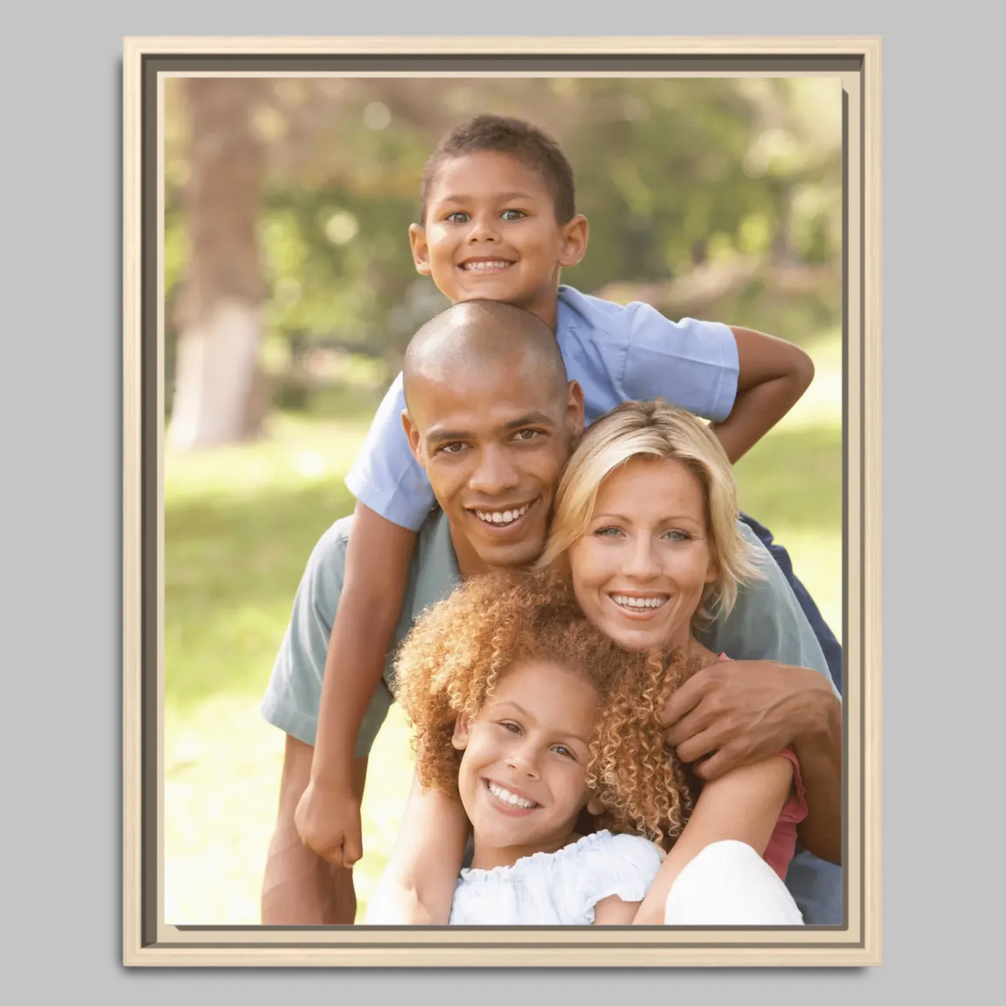 Natural Framed Closeup 16x20 Vertical Canvas (4.5) Mockup For TIB