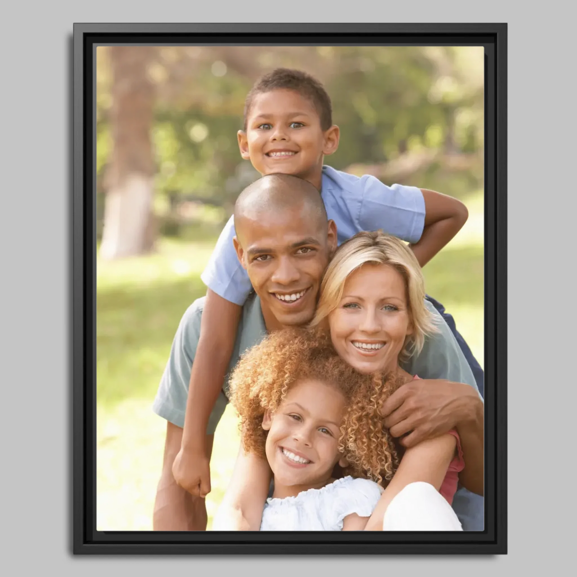Black Framed Closeup 16x20 Vertical Canvas (4.5) Mockup For TIB
