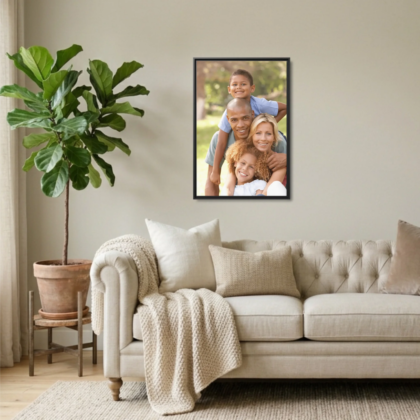 Black Framed 24x36 Vertical Canvas (2.3) Mockup For TIB