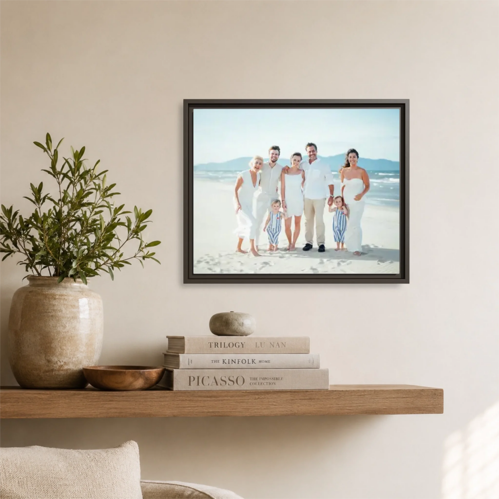 Espresso framed Horizontal 5.4 20x16 Canvas Mockup for TIB