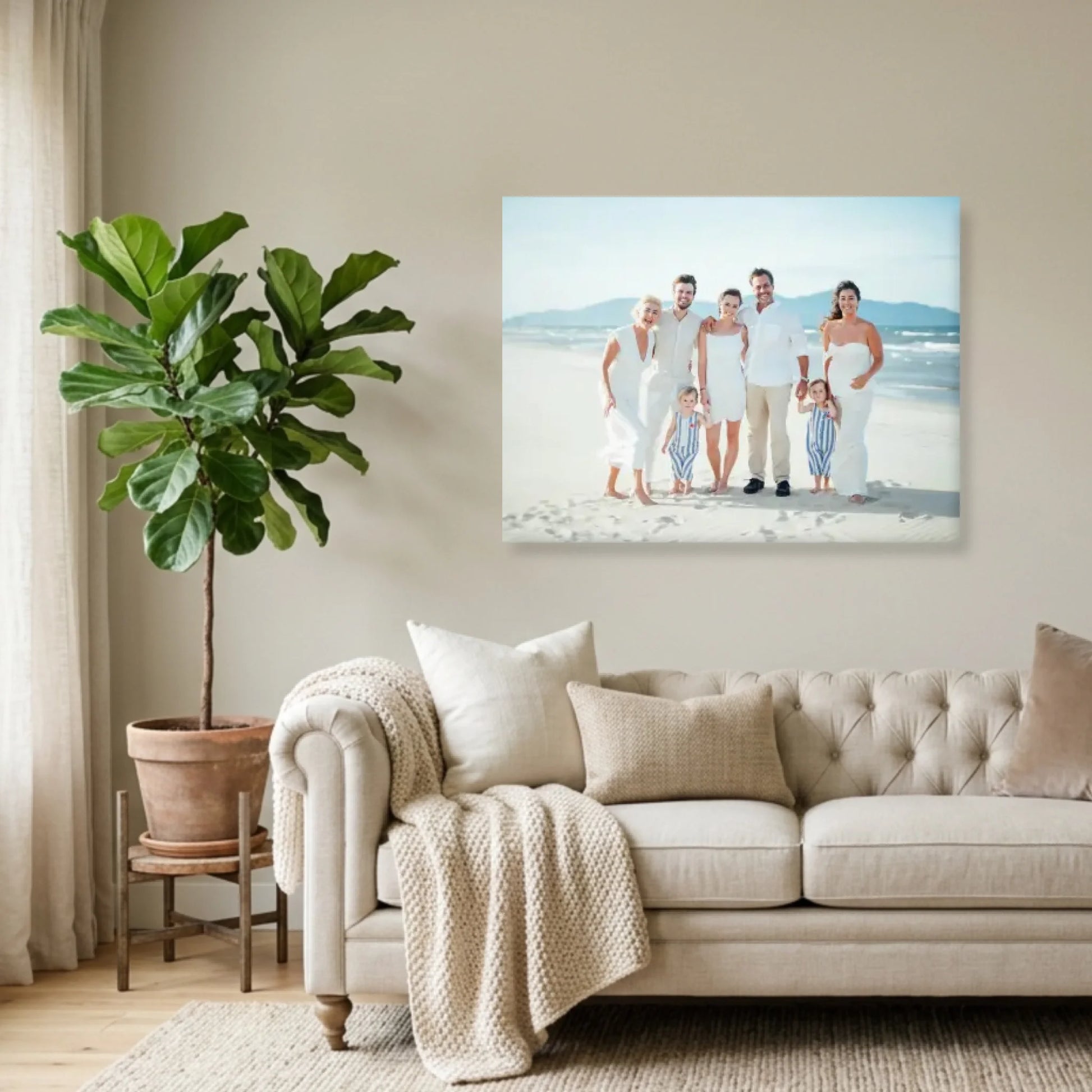 Unframed Horizontal 4.3 Rectangular Canvas Lifestyle Mockup