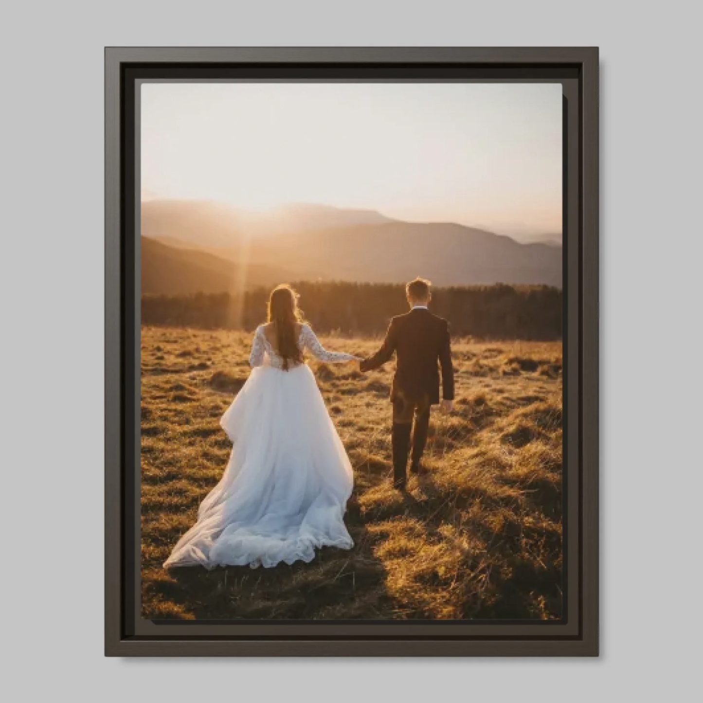 Espresso Framed Closeup 11x14 (11.14) Vertical Canvas Mockup