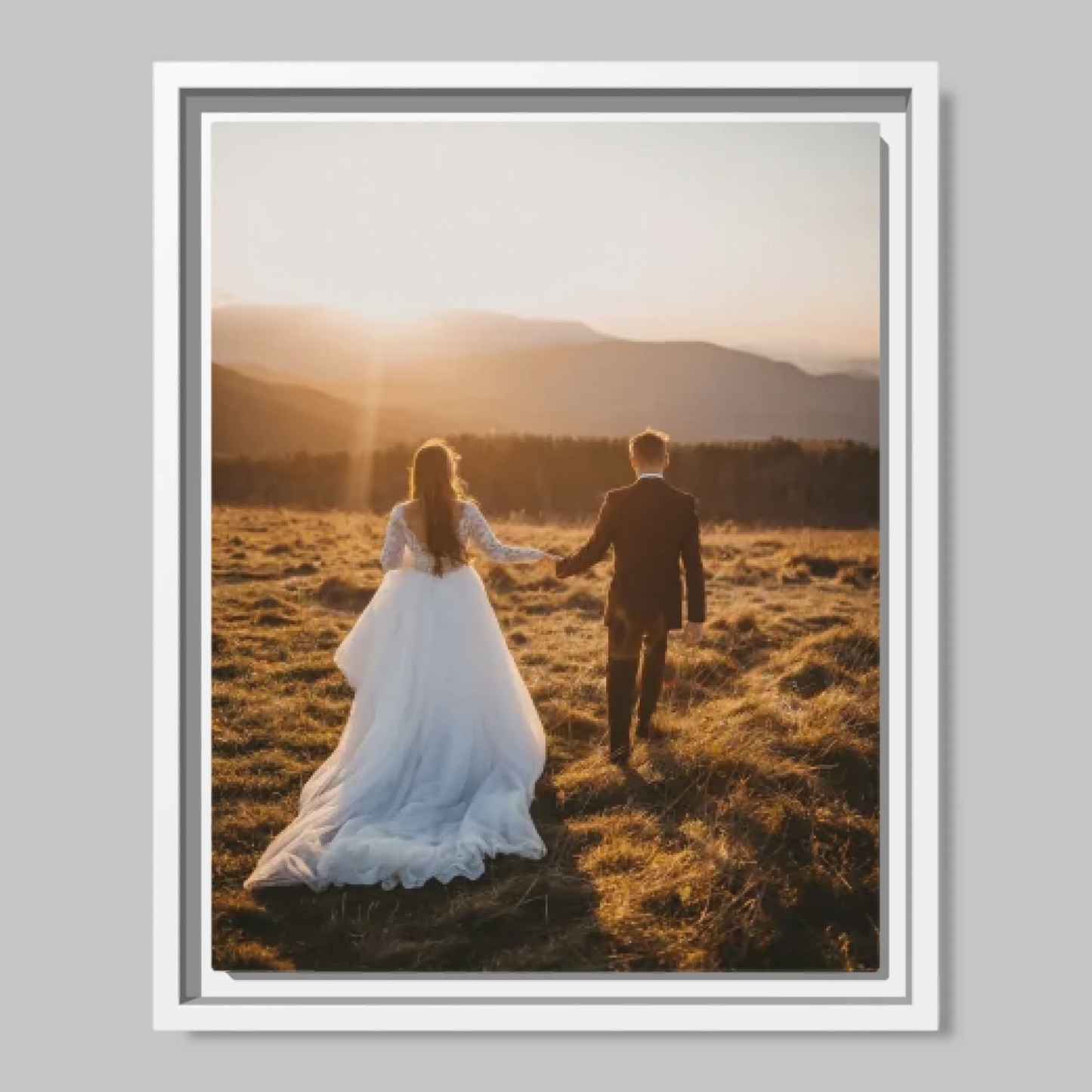 White Framed Closeup 11x14 (11.14) Vertical Canvas Mockup