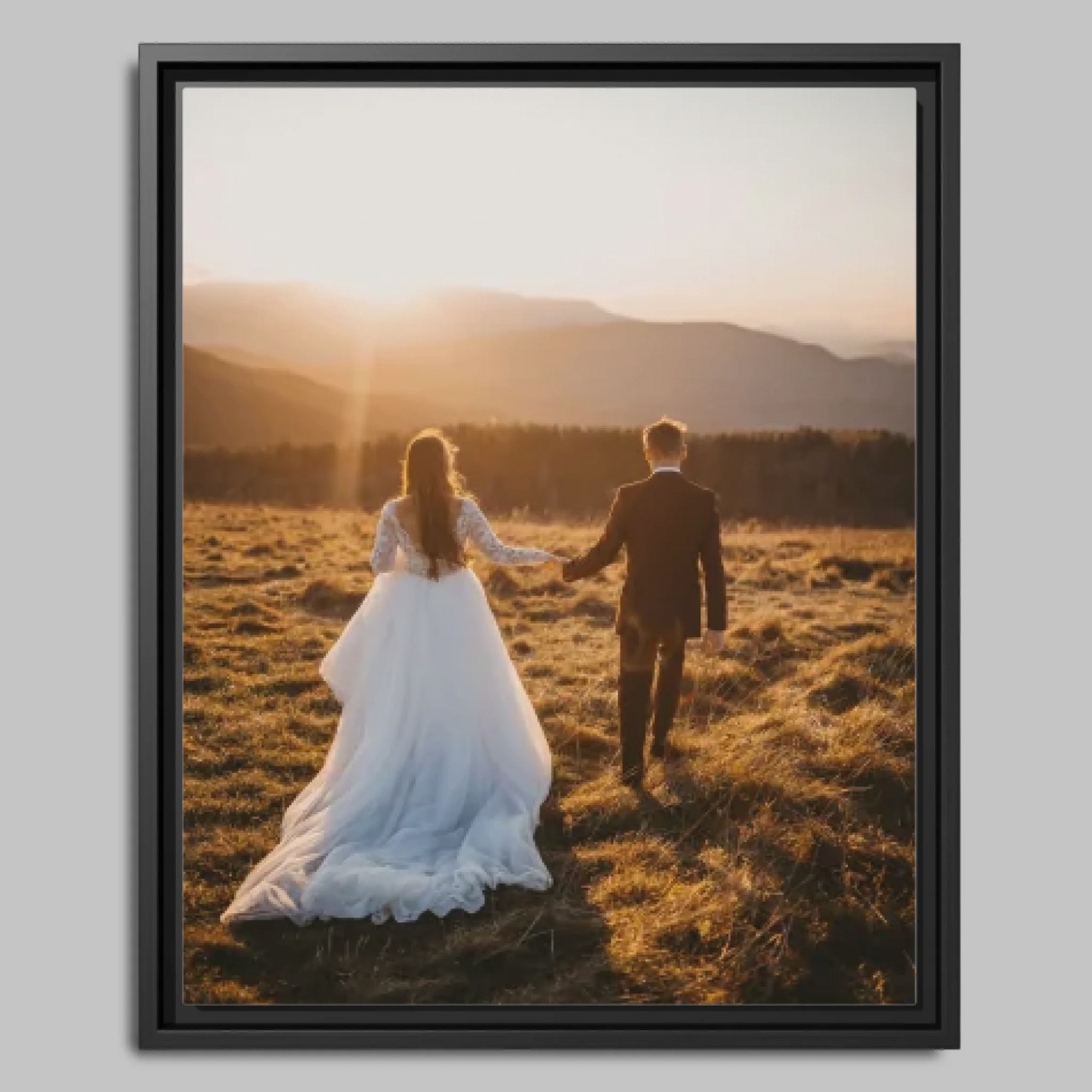 Black Framed Closeup 16x20 Vertical Canvas (4.5) Mockup For TIB