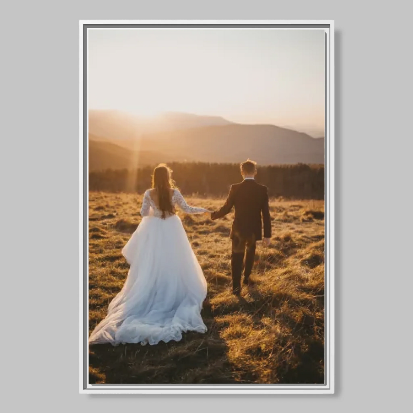 White Closeup Framed 24x36 Vertical Canvas (2.3) Mockup For TIB