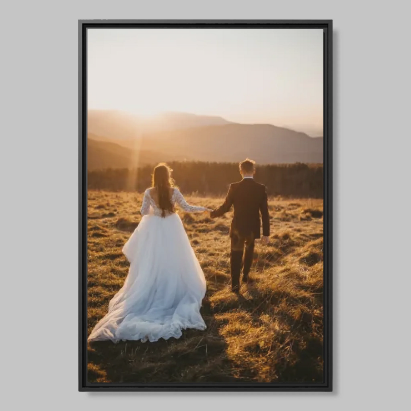 Black Closeup Framed 24x36 Vertical Canvas (2.3) Mockup For TIB