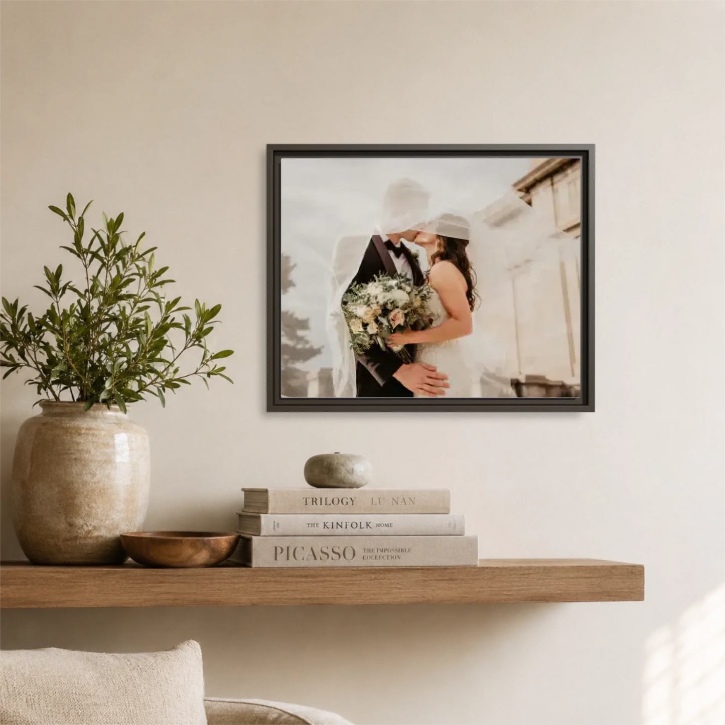 Espresso framed Horizontal 5.4 20x16 Canvas Mockup for TIB