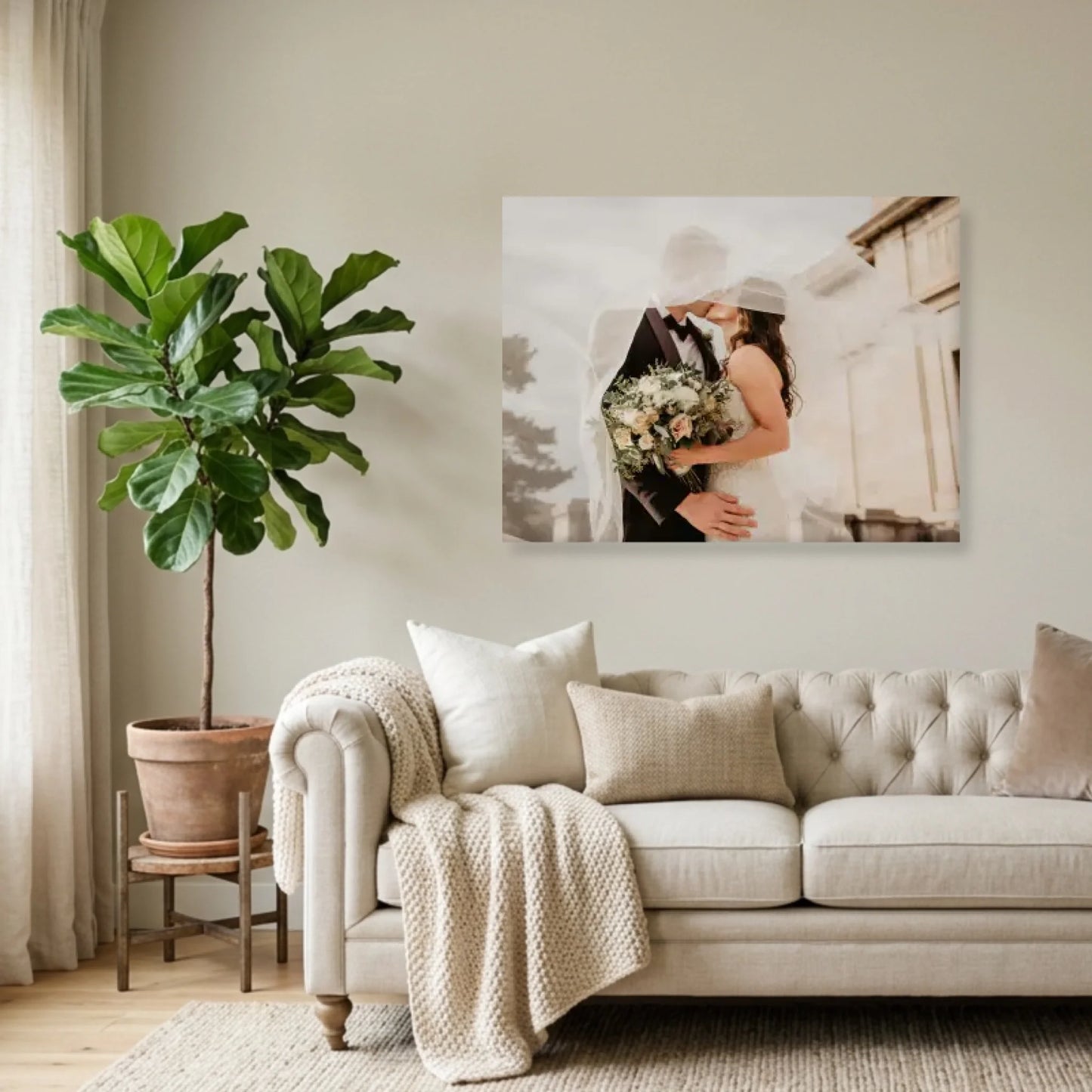 Unframed Horizontal 4.3 Rectangular Canvas Lifestyle Mockup