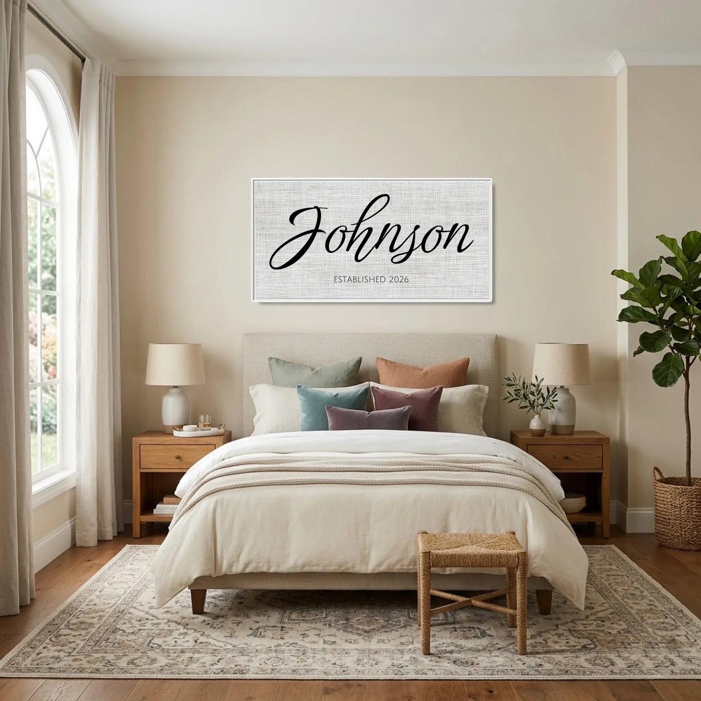 Bedroom - Nice Colors White Framed Wide Format 2.1 Mockup