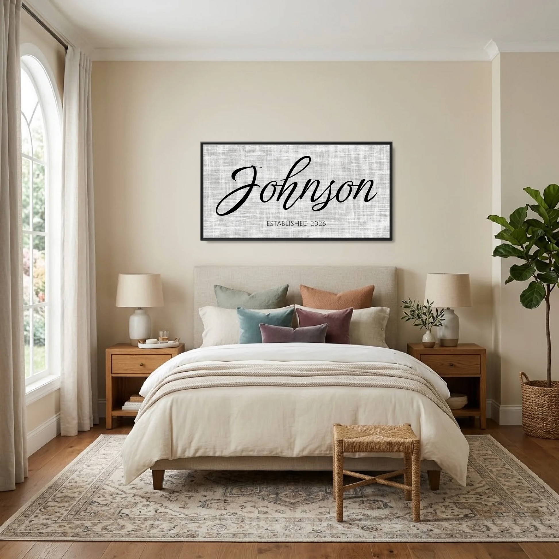 Bedroom - Nice Colors Black Framed Wide Format 2.1 Mockup