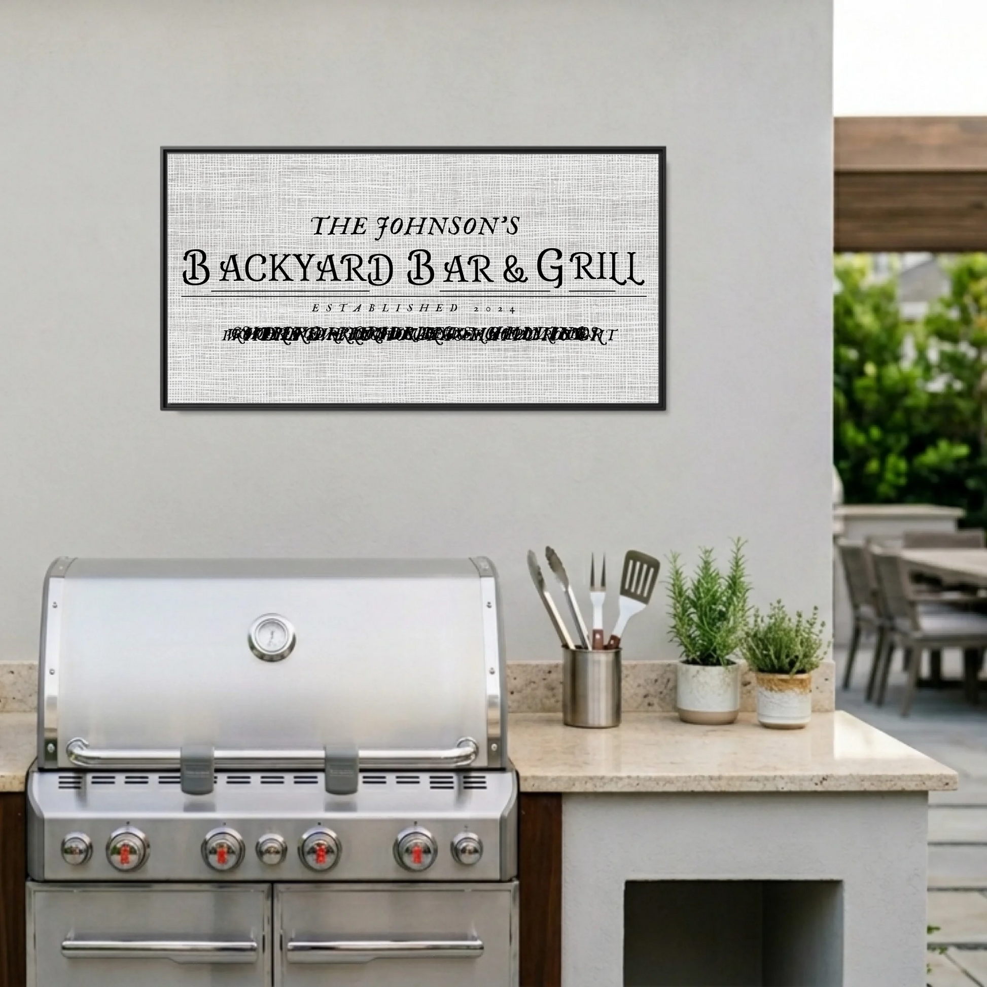 Grill:patio black framed Wide Format 2.1