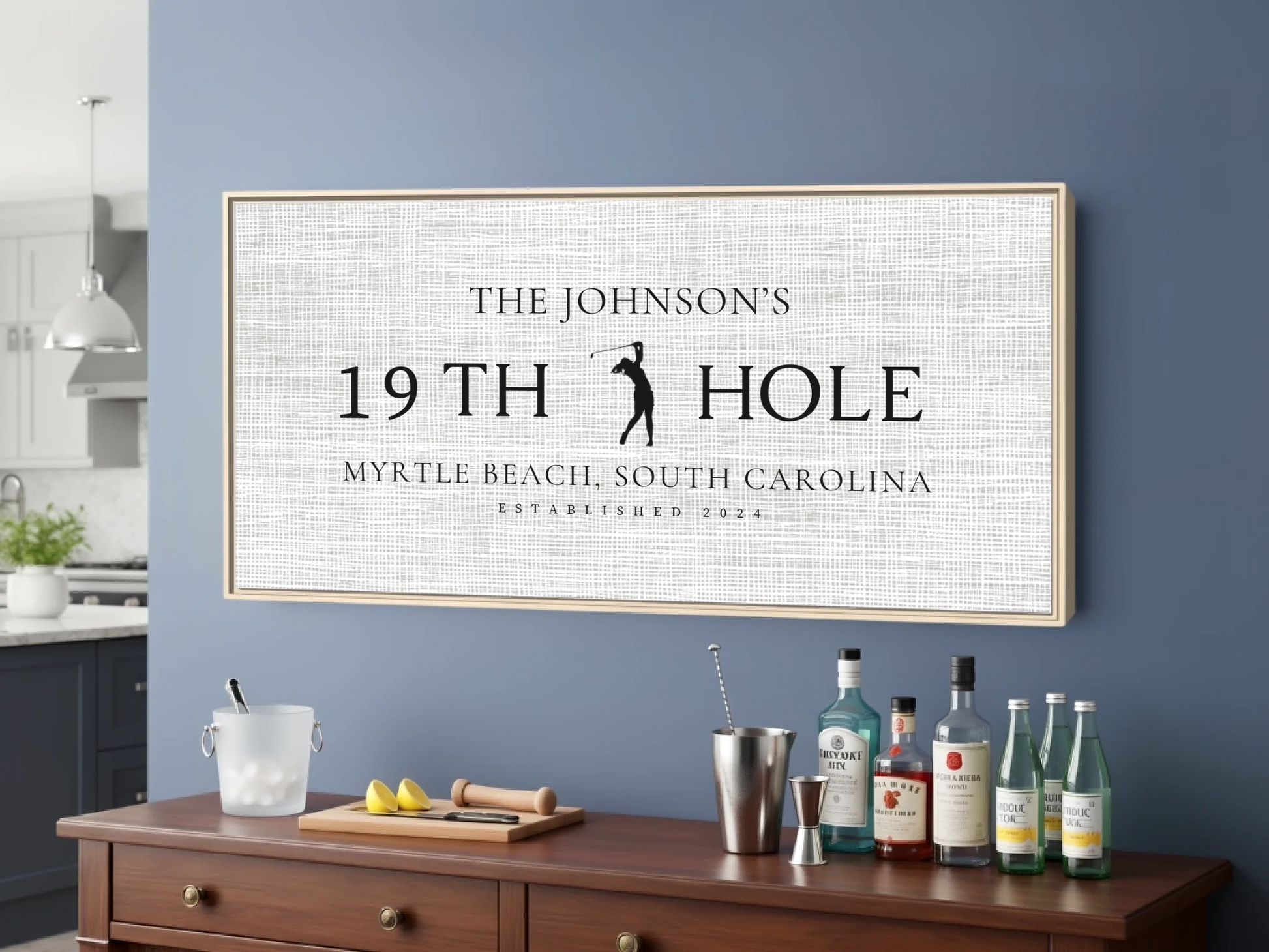 Bar Natural Frame wide format 2.1 mockup