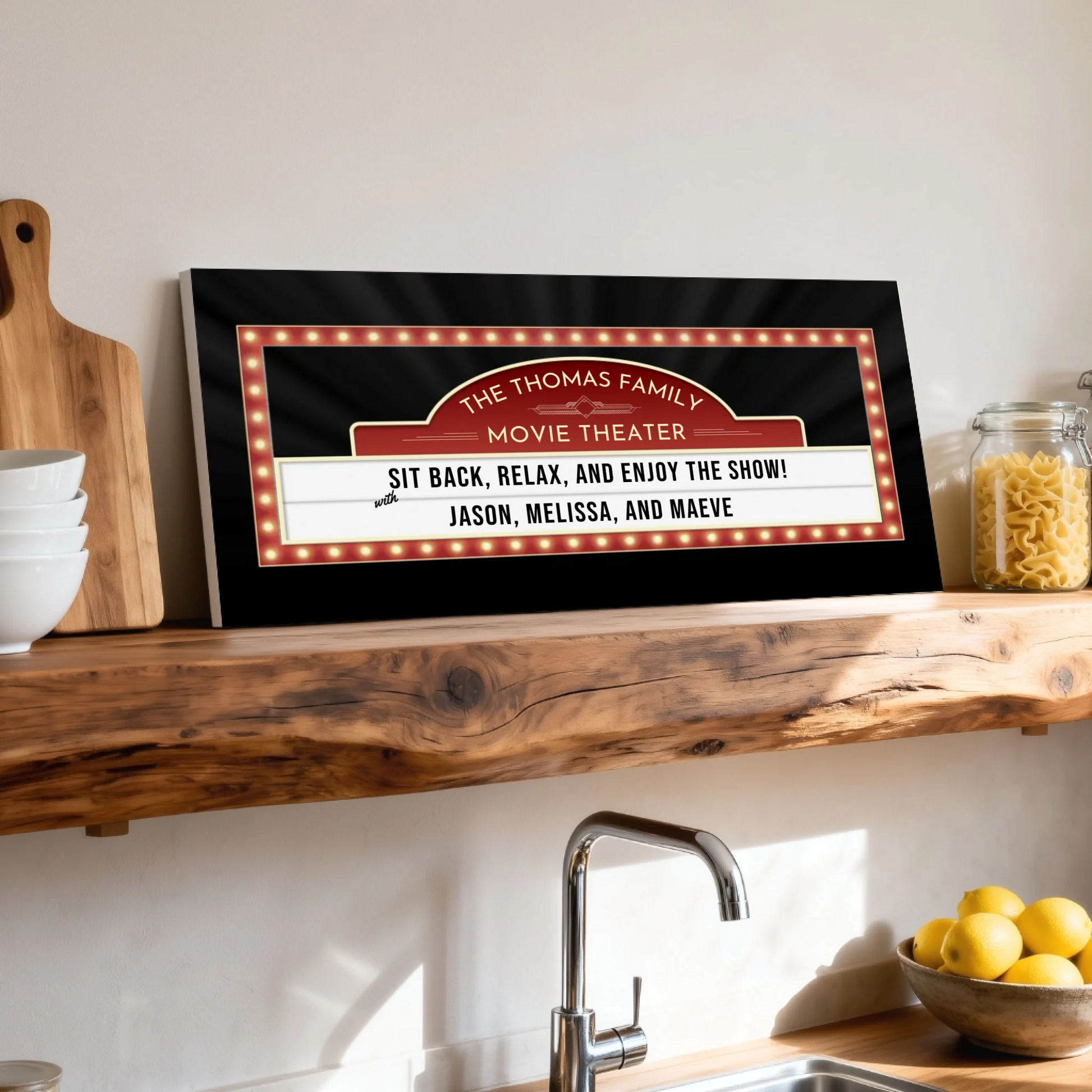 Shelf over kitchen sink unframed wide format 2.1