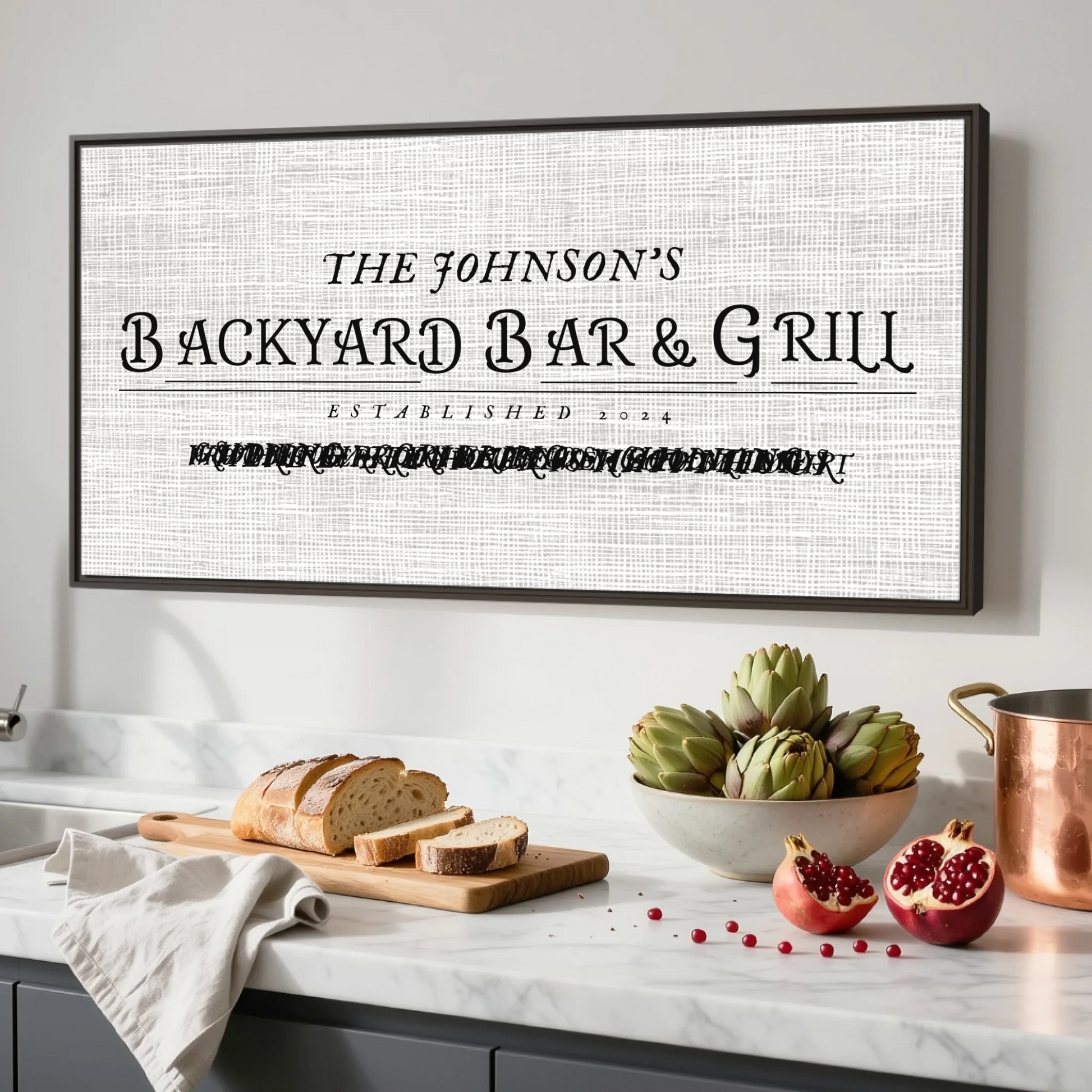 Kitchen Espresso Framed Wide Format 2.1 Canvas Mockup