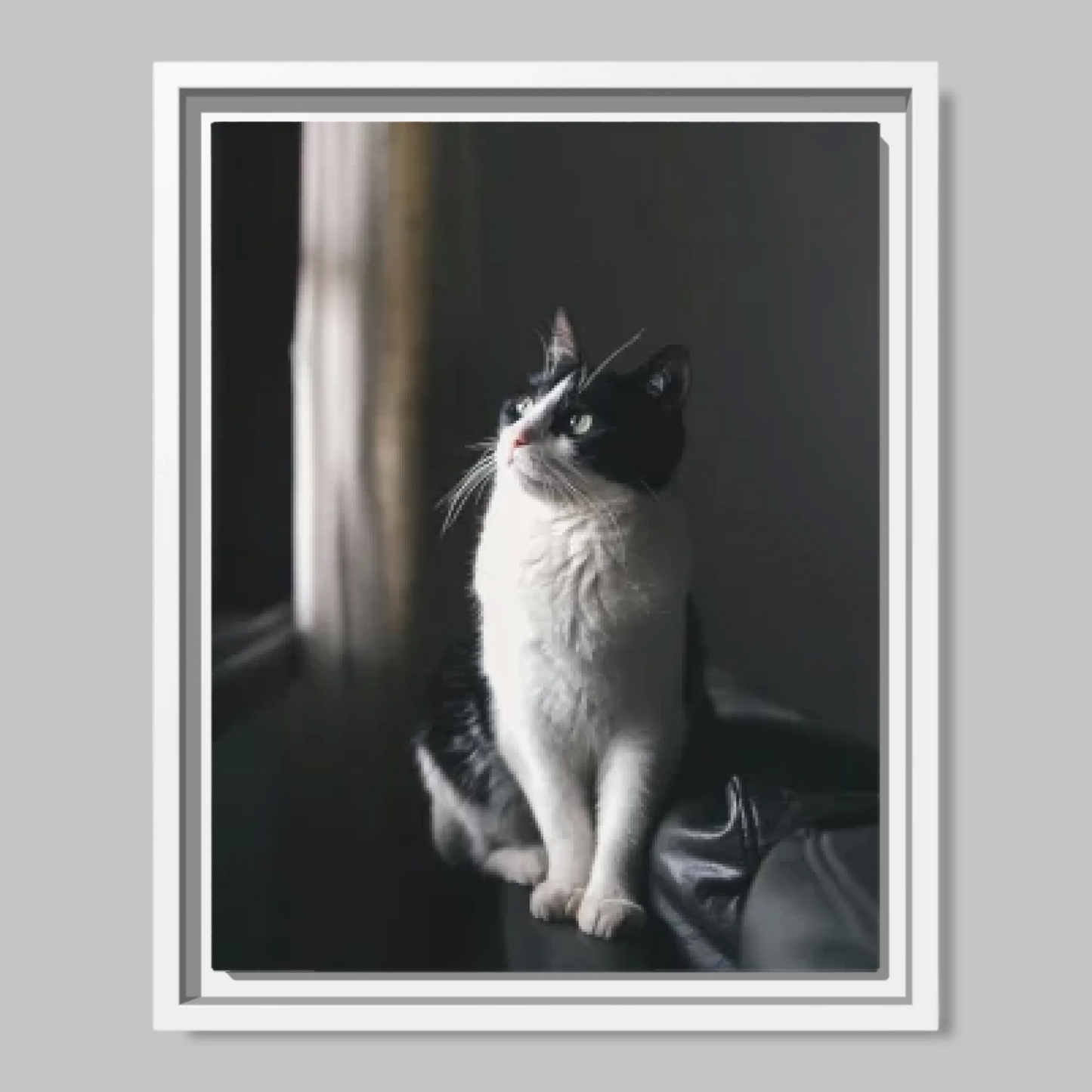 White Framed Closeup 11x14 (11.14) Vertical Canvas Mockup