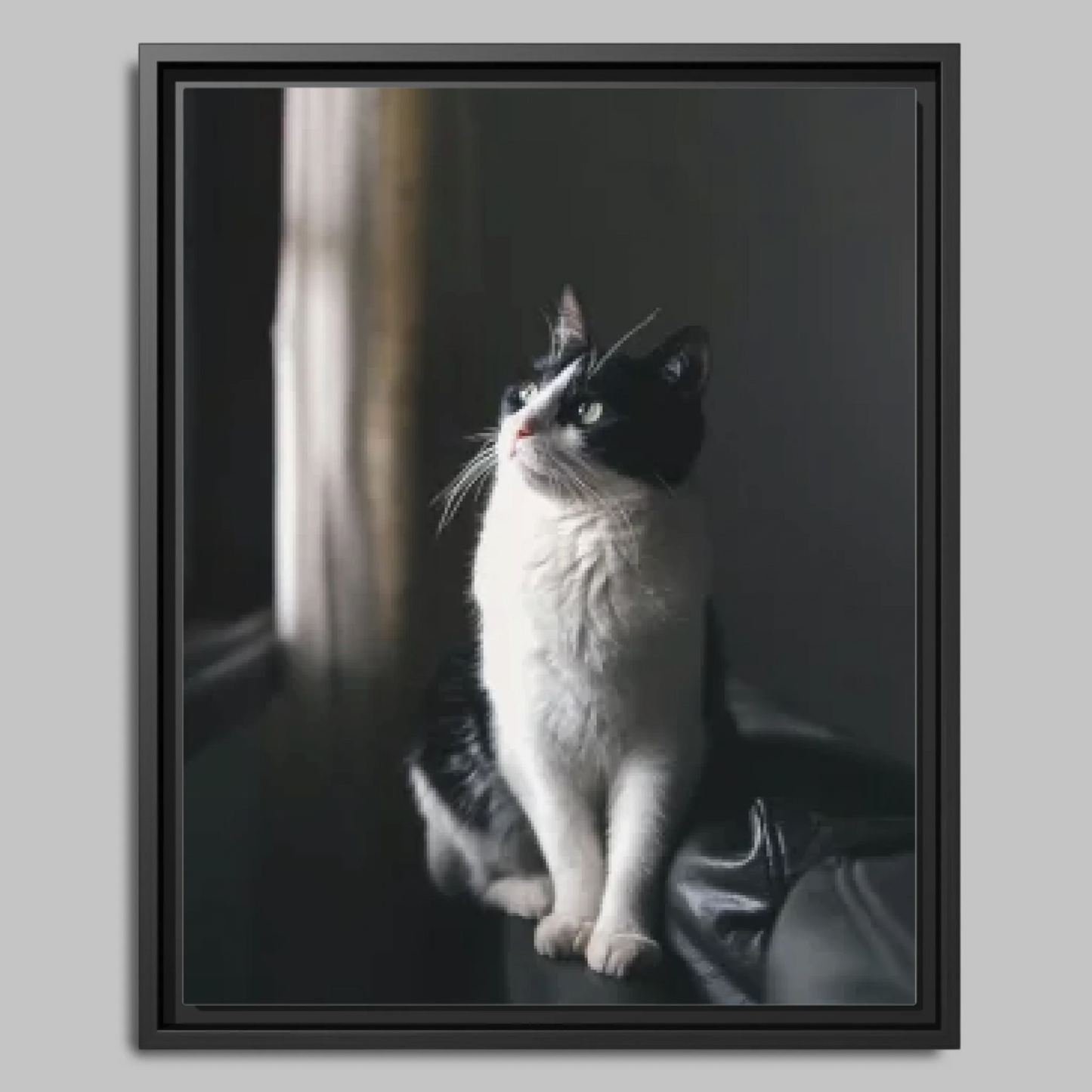 Black Framed Closeup 16x20 Vertical Canvas (4.5) Mockup For TIB