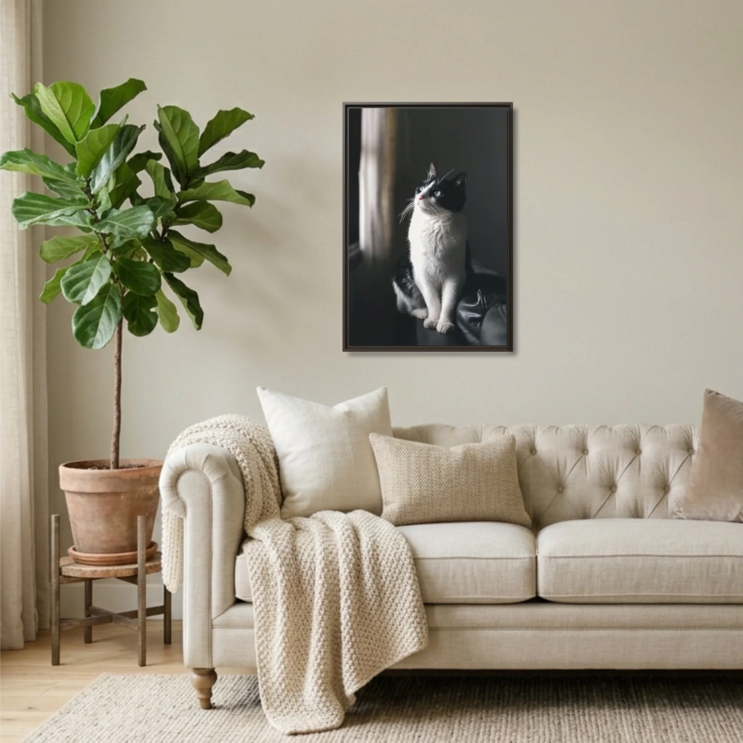 Espresso Framed 24x36 Vertical Canvas (2.3) Mockup For TIB