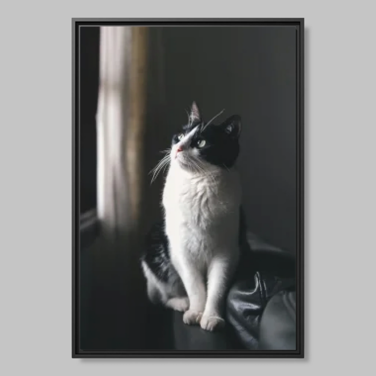Black Closeup Framed 24x36 Vertical Canvas (2.3) Mockup For TIB
