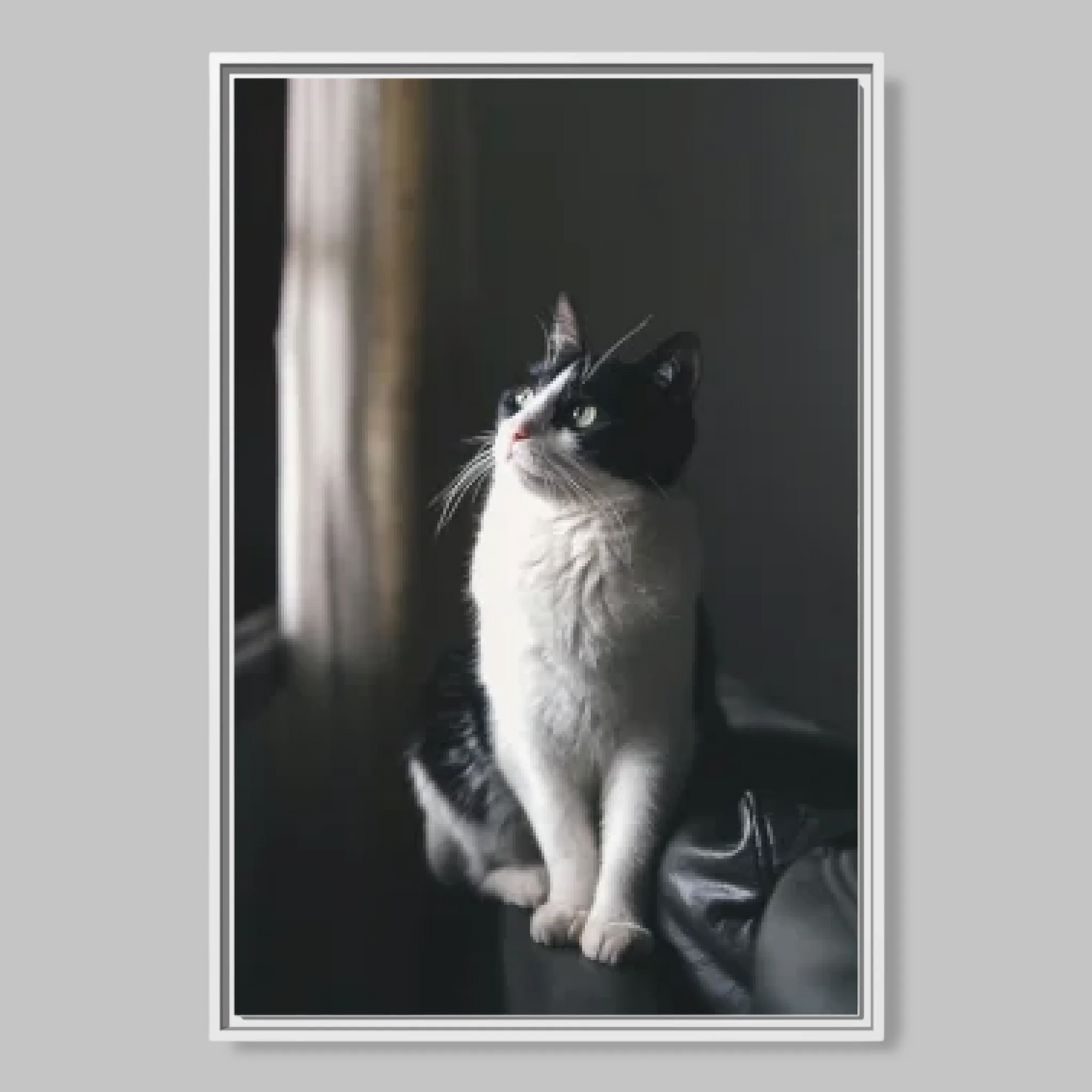 White Closeup Framed 24x36 Vertical Canvas (2.3) Mockup For TIB