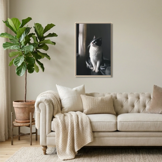 Natural Framed 24x36 Vertical Canvas (2.3) Mockup For TIB