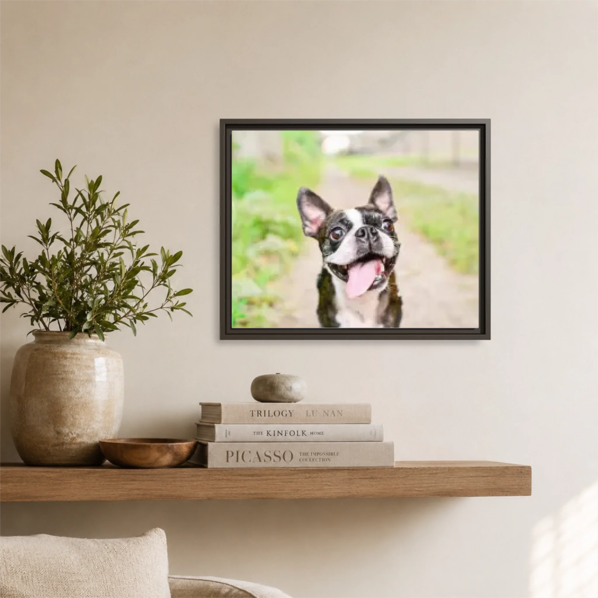 Espresso framed Horizontal 5.4 20x16 Canvas Mockup for TIB