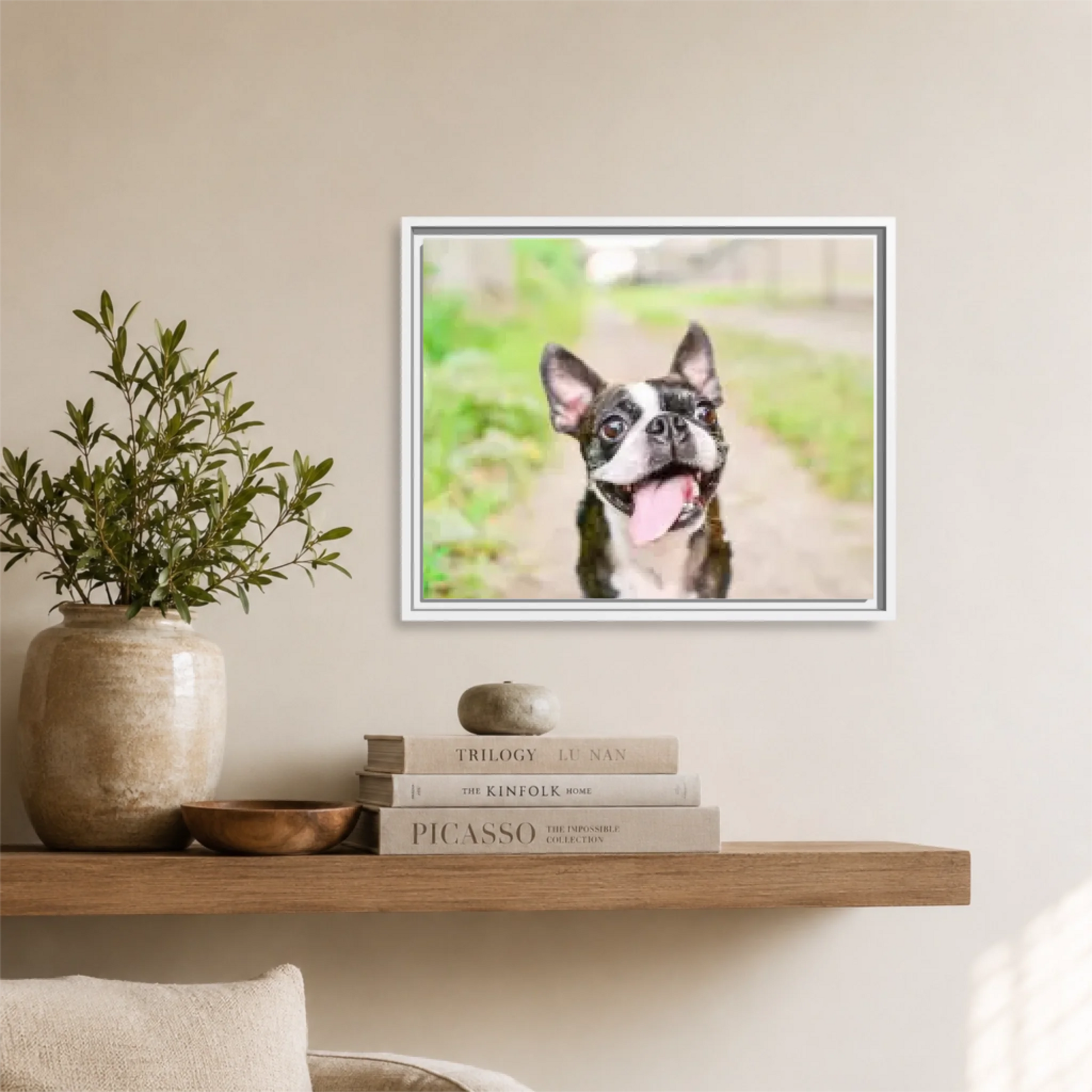 White framed Horizontal 5.4 20x16 Canvas Mockup for TIB