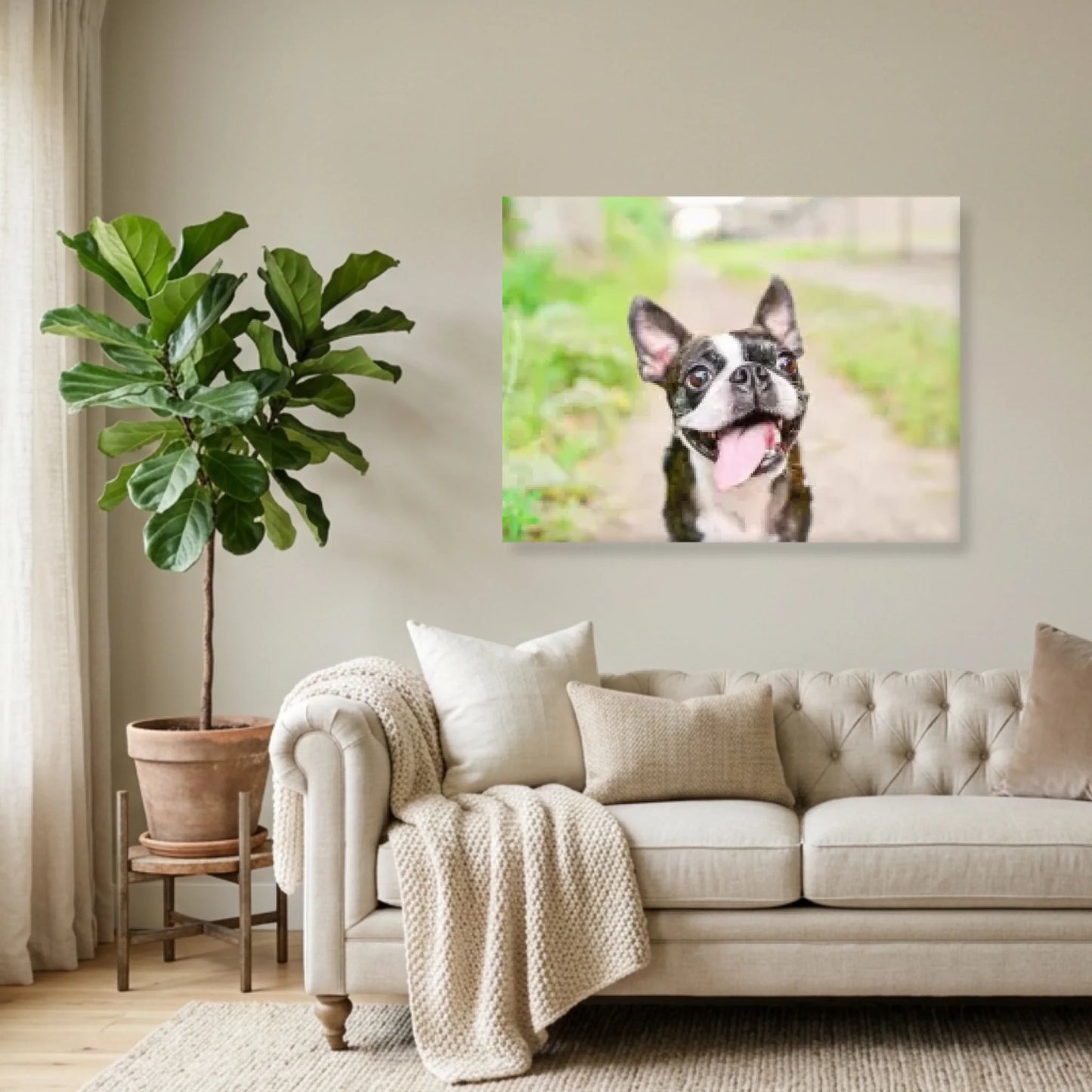 Unframed Horizontal 4.3 Rectangular Canvas Lifestyle Mockup