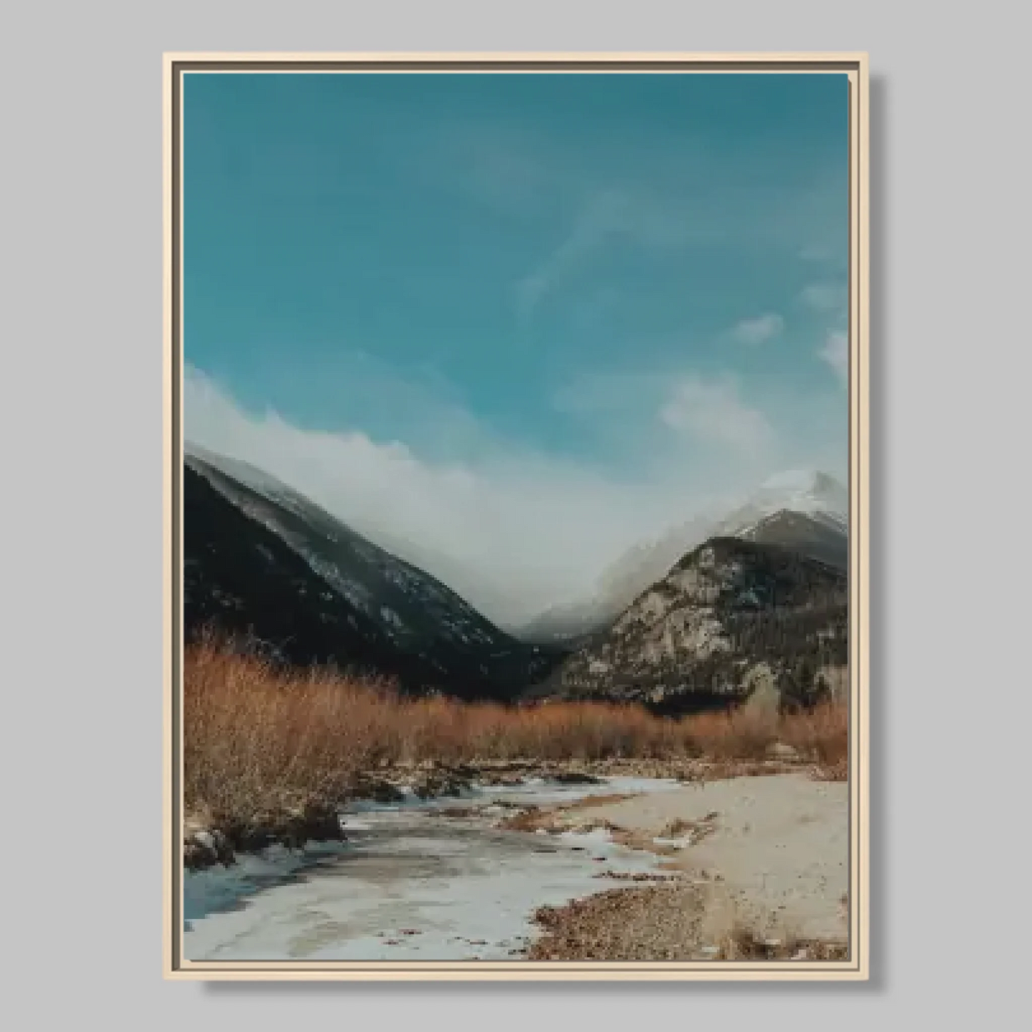 Natural Framed Closeup 30x40 (3.4) Vertical Rectangular Canvas