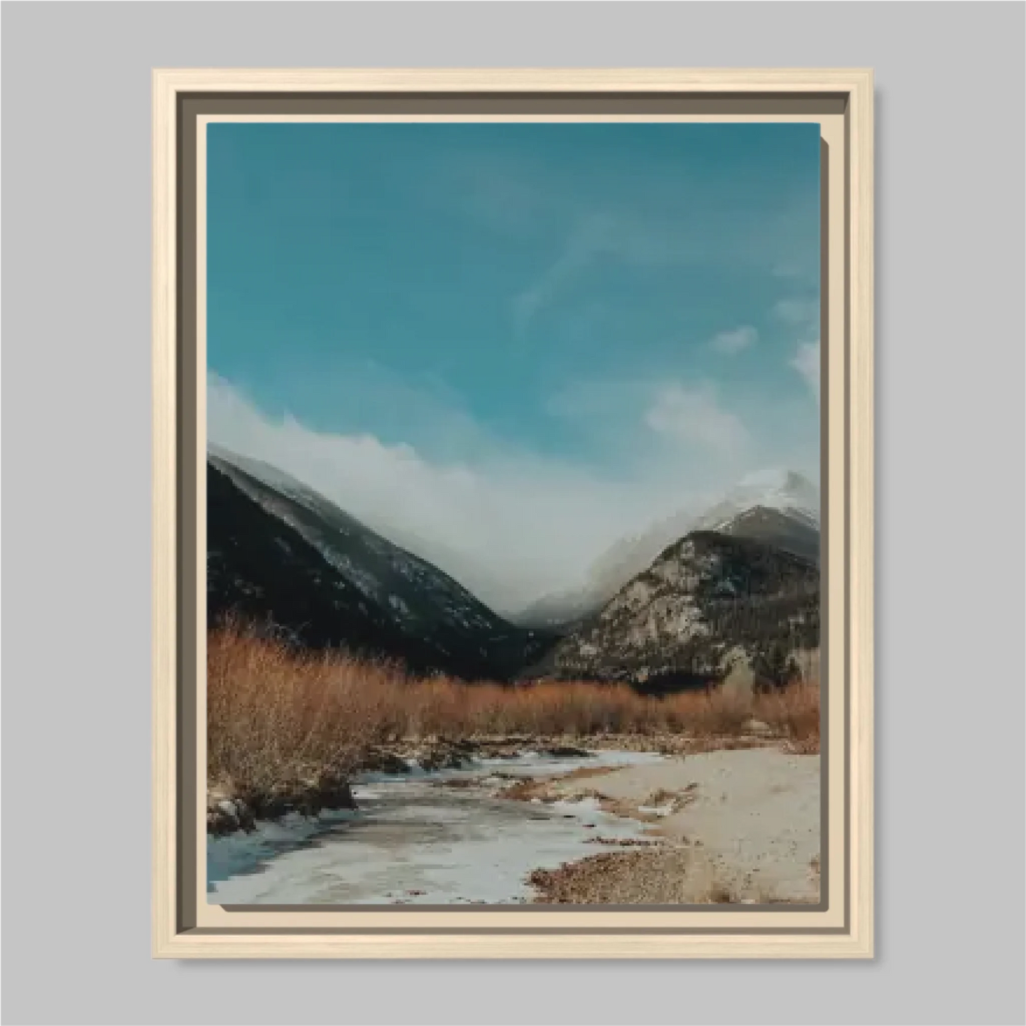 Natural Framed Closeup 11x14 (11.14) Vertical Canvas Mockup