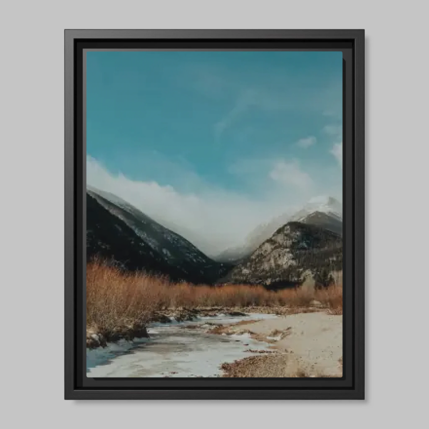 Black Framed Closeup 11x14 (11.14) Vertical Canvas Mockup