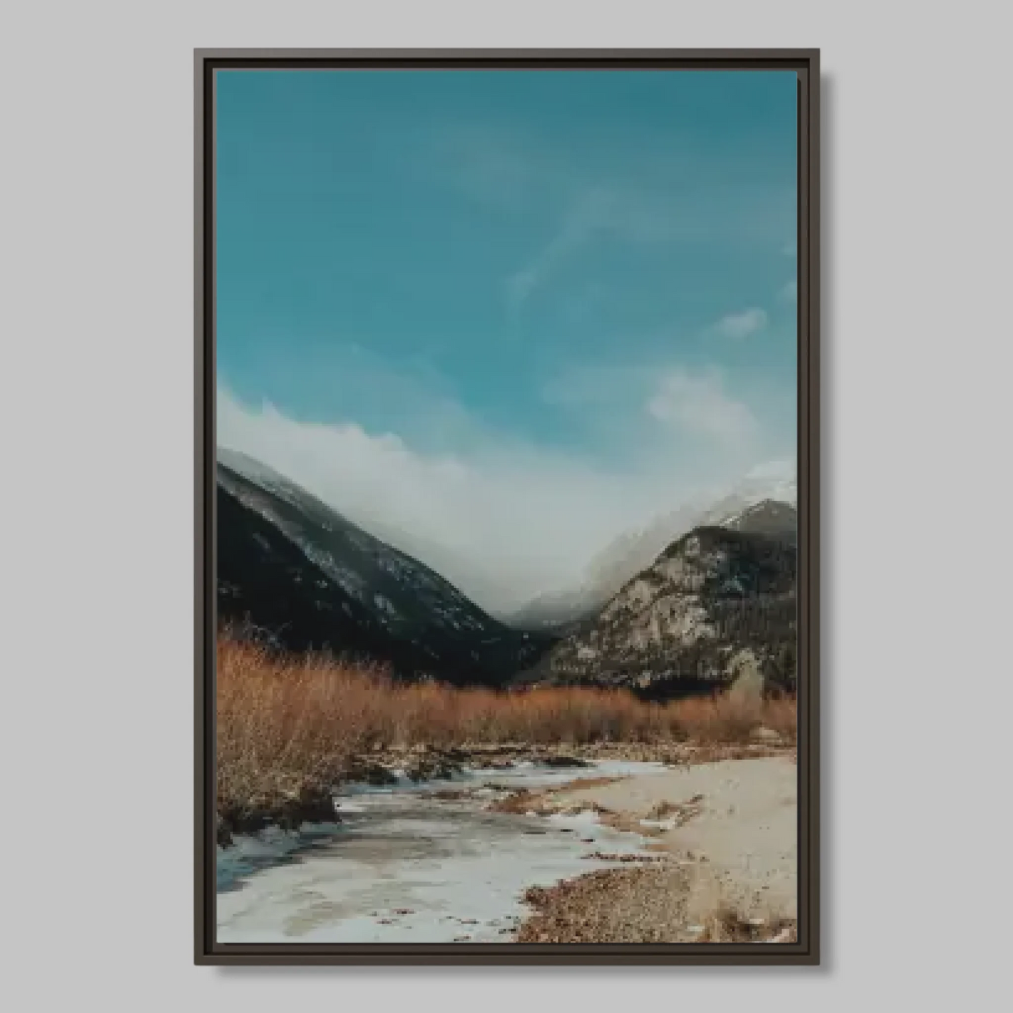 Espresso Closeup Framed 24x36 Vertical Canvas (2.3) Mockup For TIB