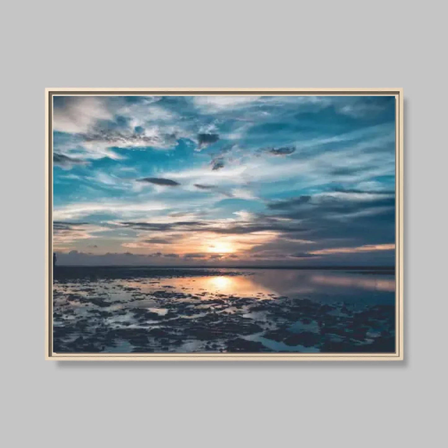 Natural Framed Closeup 40x30 (4.3) Horizontal Rectangular Canvas