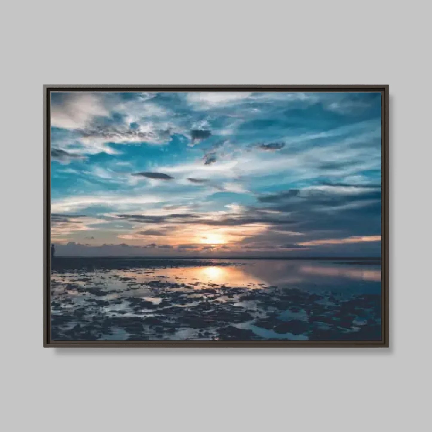 Espresso Framed Closeup 40x30 (4.3) Horizontal Rectangular Canvas