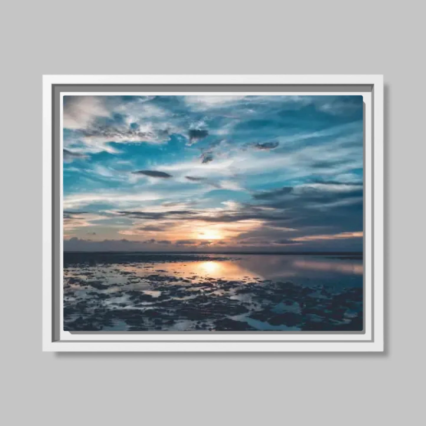 White Framed Closeup 14.11 (14.11) Horizontal Canvas Mockup