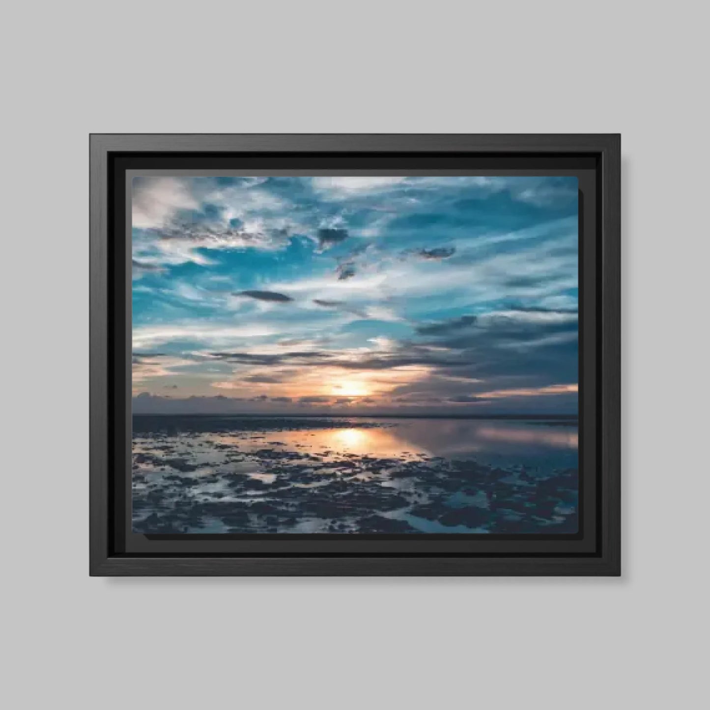 Black Framed Closeup 16x20 Vertical Canvas (4.5) Mockup For TIB